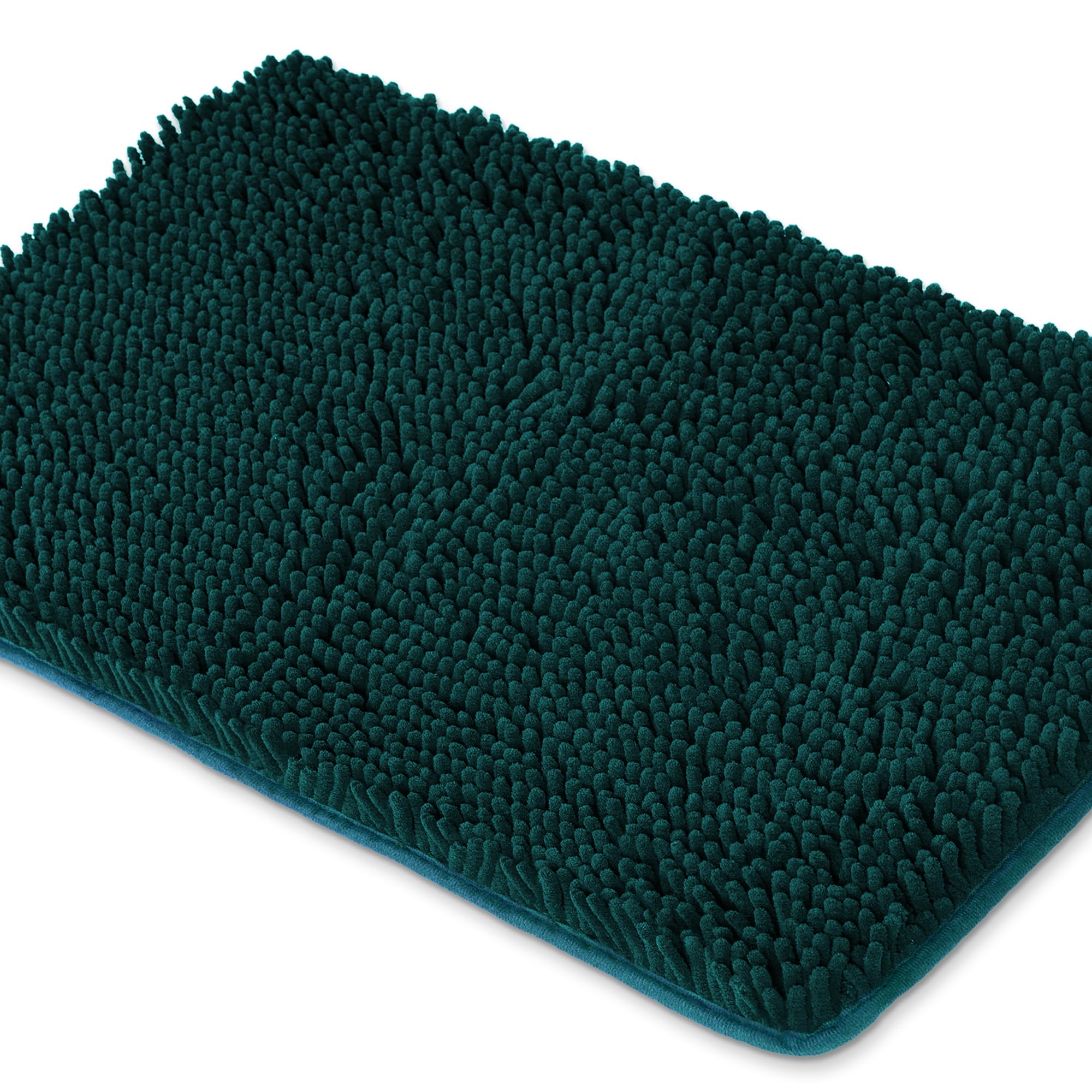 Yeaban Dark Teal Bathroom Rugs - Thick Chenille Bath Mats | Absorbent And Washable Bath Rug Non-Slip, Plush And Soft Rugs For Ba