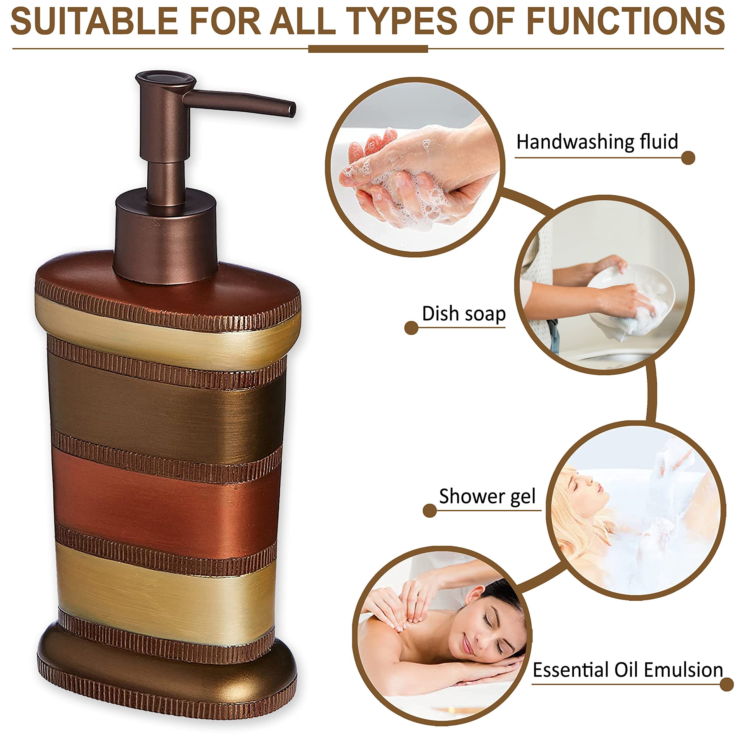 Popular Bath Contempo Collection, Lotion Pump, Spice