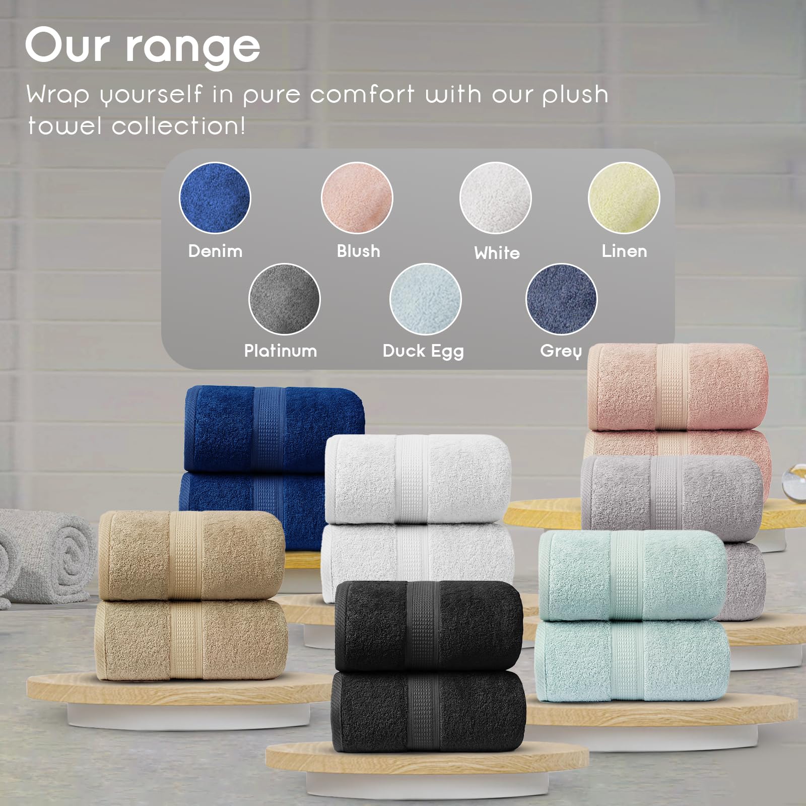 Ariv Towels 2-Piece Jumbo Premium Bath Sheet Set- Suitable For Sensitive Skin & Daily Use- Soft, Quick Drying & Highly Absorbent