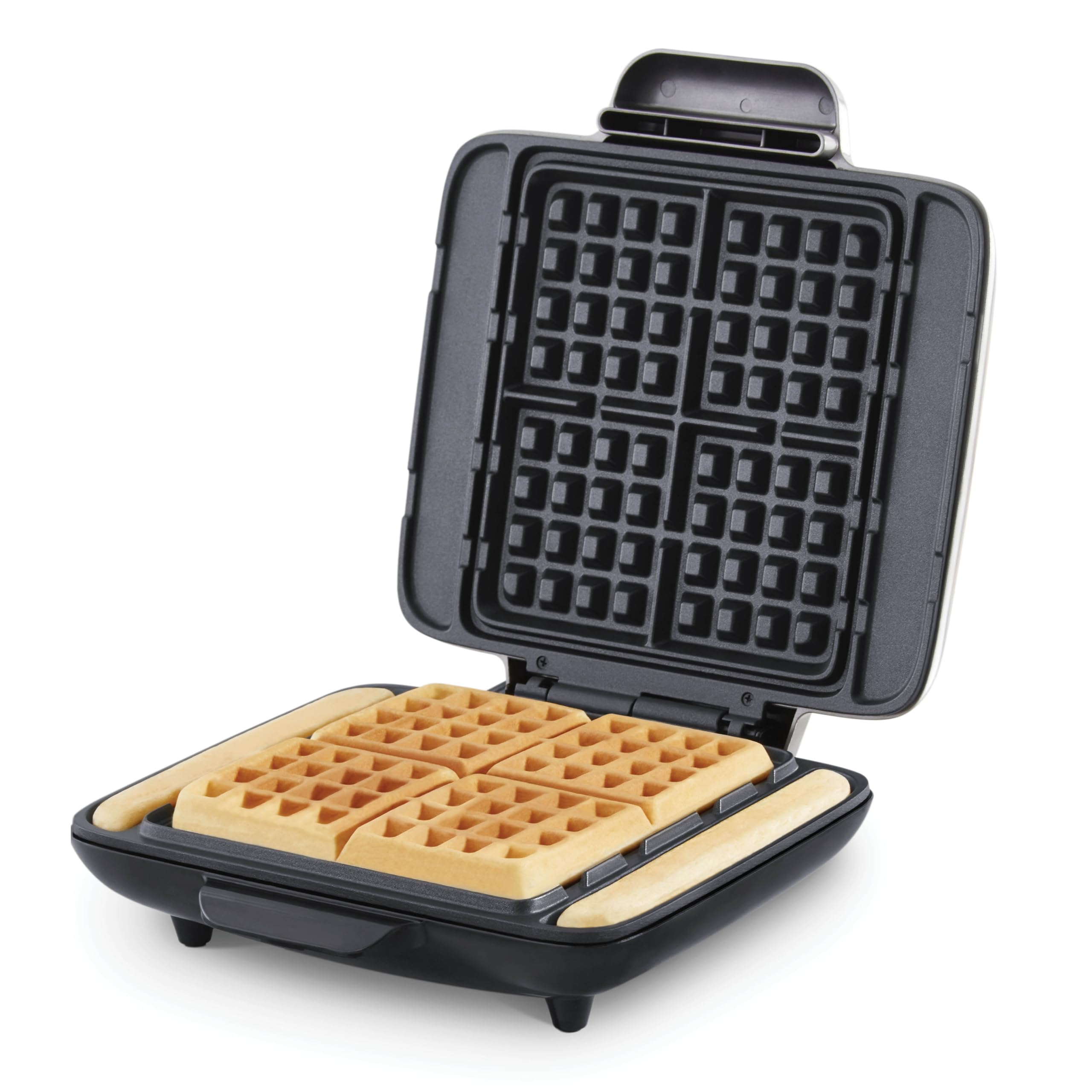 Dash No-Drip Waffle Maker - Four Waffle Molds, Nonstick Waffle Iron With Quick Heat-Up, Nonstick Surface - Perfect Waffle Maker