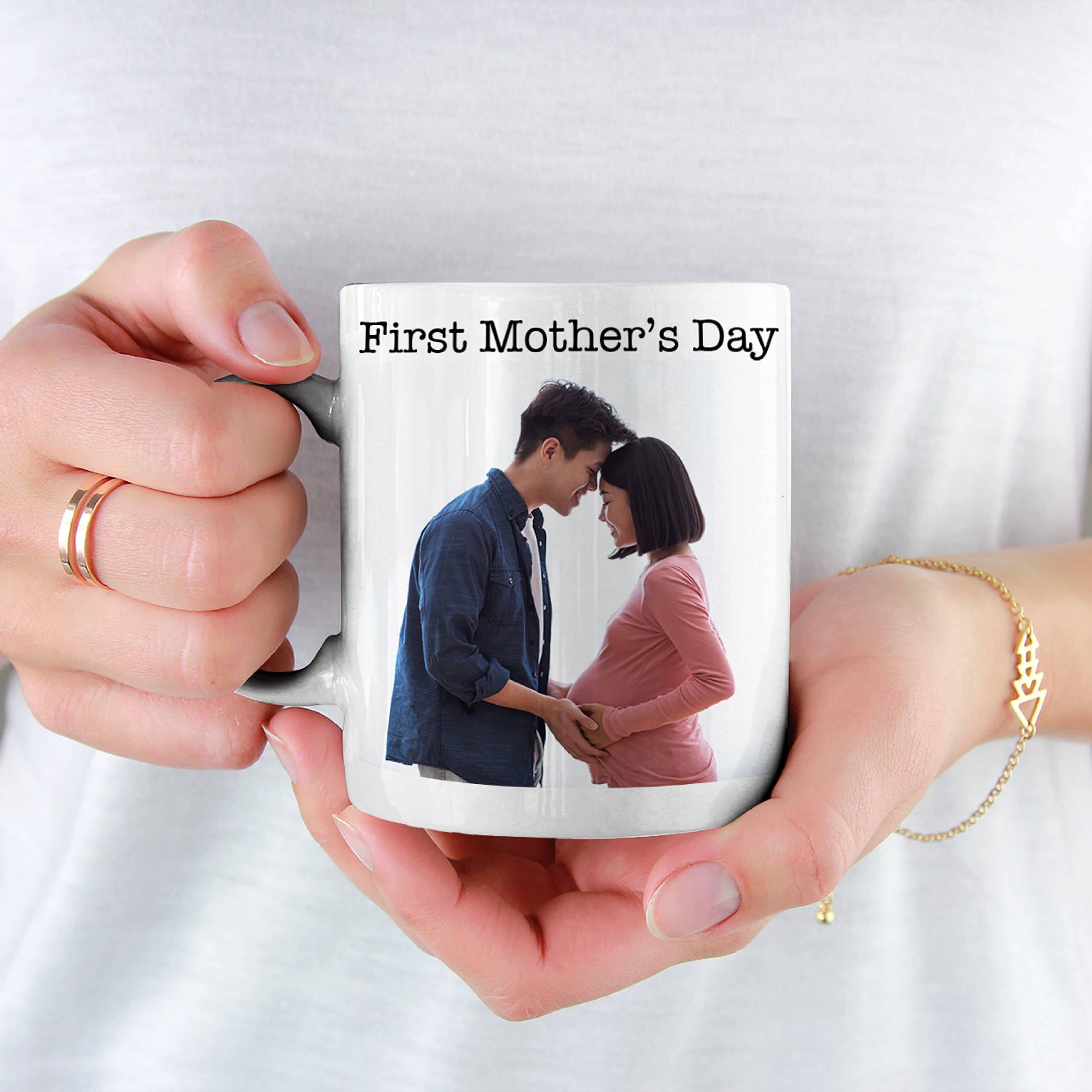 Mother 'S Day Gifts, Custom Photo Coffee Mugs, 11 Oz, White, Mom Photo Mug & Happy Mother 'S Day Printed On Inside, Gifts For Mo