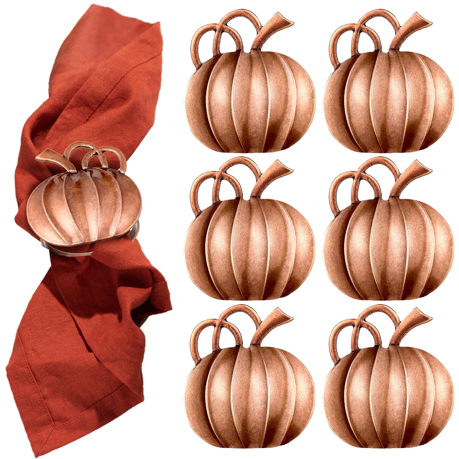Pumpkin Napkin Ring Holders Thanksgiving Halloween Napkin Rings Fall Napkin Ring Holders Pumpkin Dinner Tables Rings For Thanksg