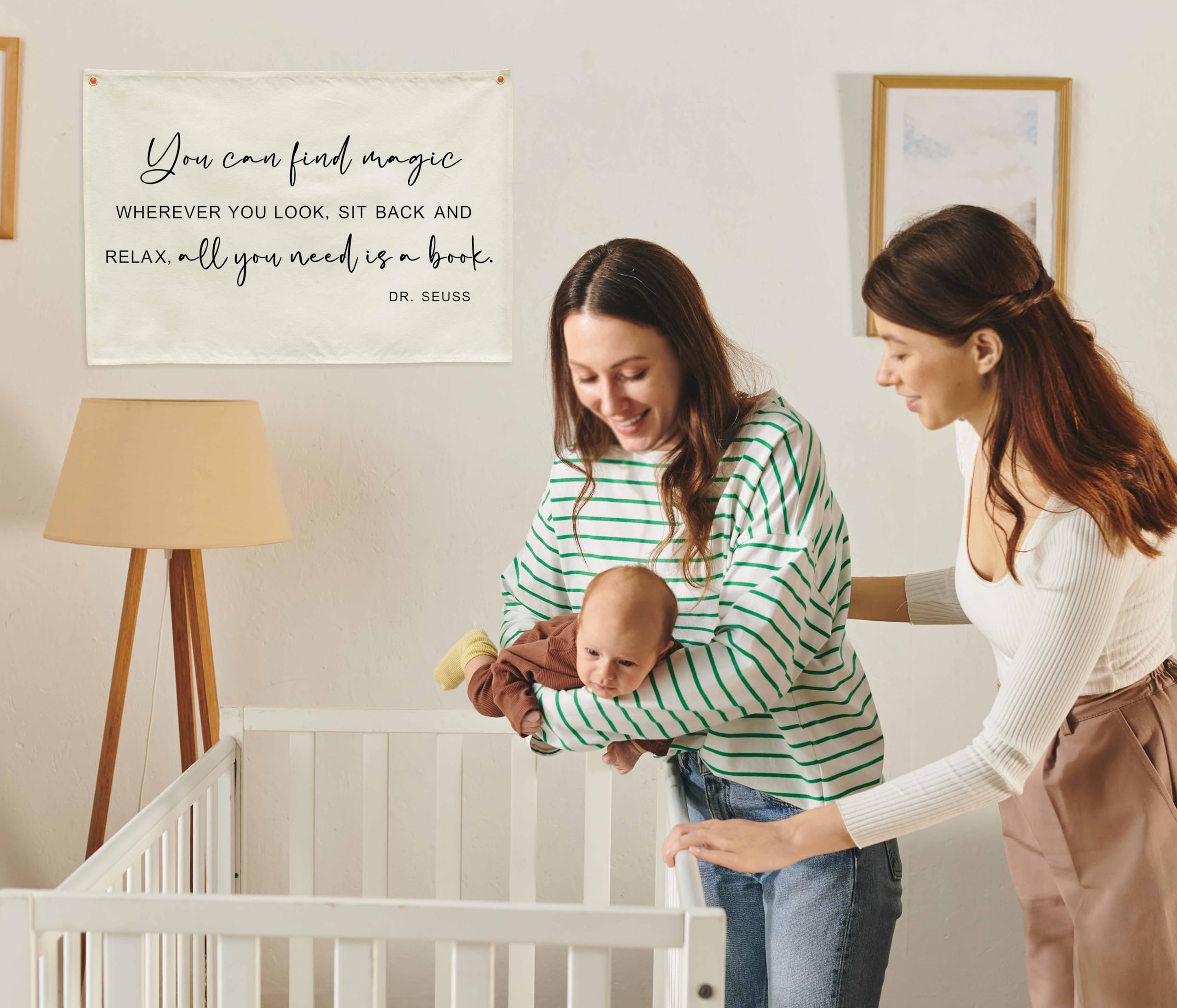 Inspirational Nursery Classroom Above Crib Bedroom Playroom Reading Room Wall Decor Hanging Rectangular Banner Flag Wall Sign De