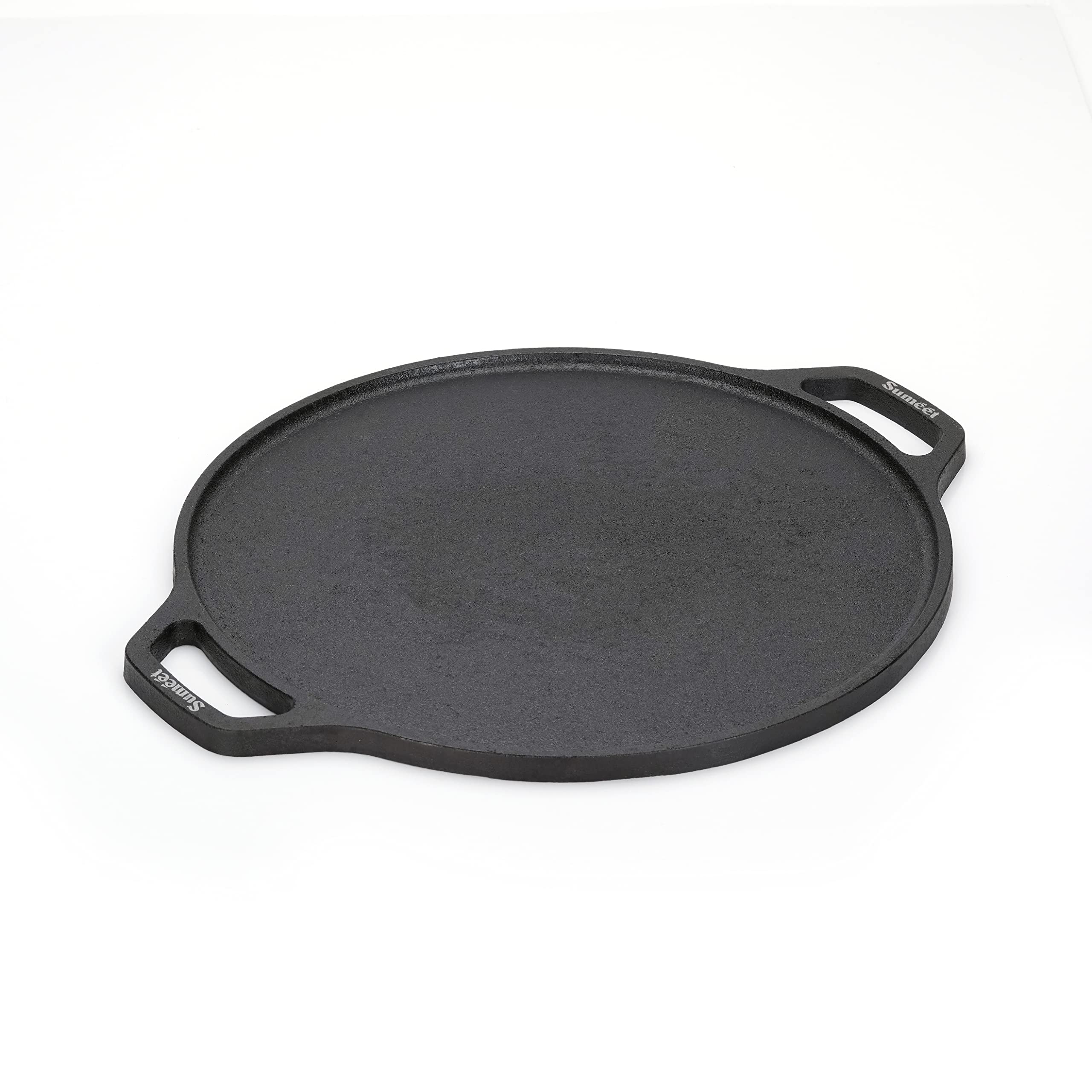 Sumeet Pre Seasoned Heavy Weight Cast Iron Flat Dosa Tawa,Induction Friendly, 30Cm, Weight - 3.070Kg, Black