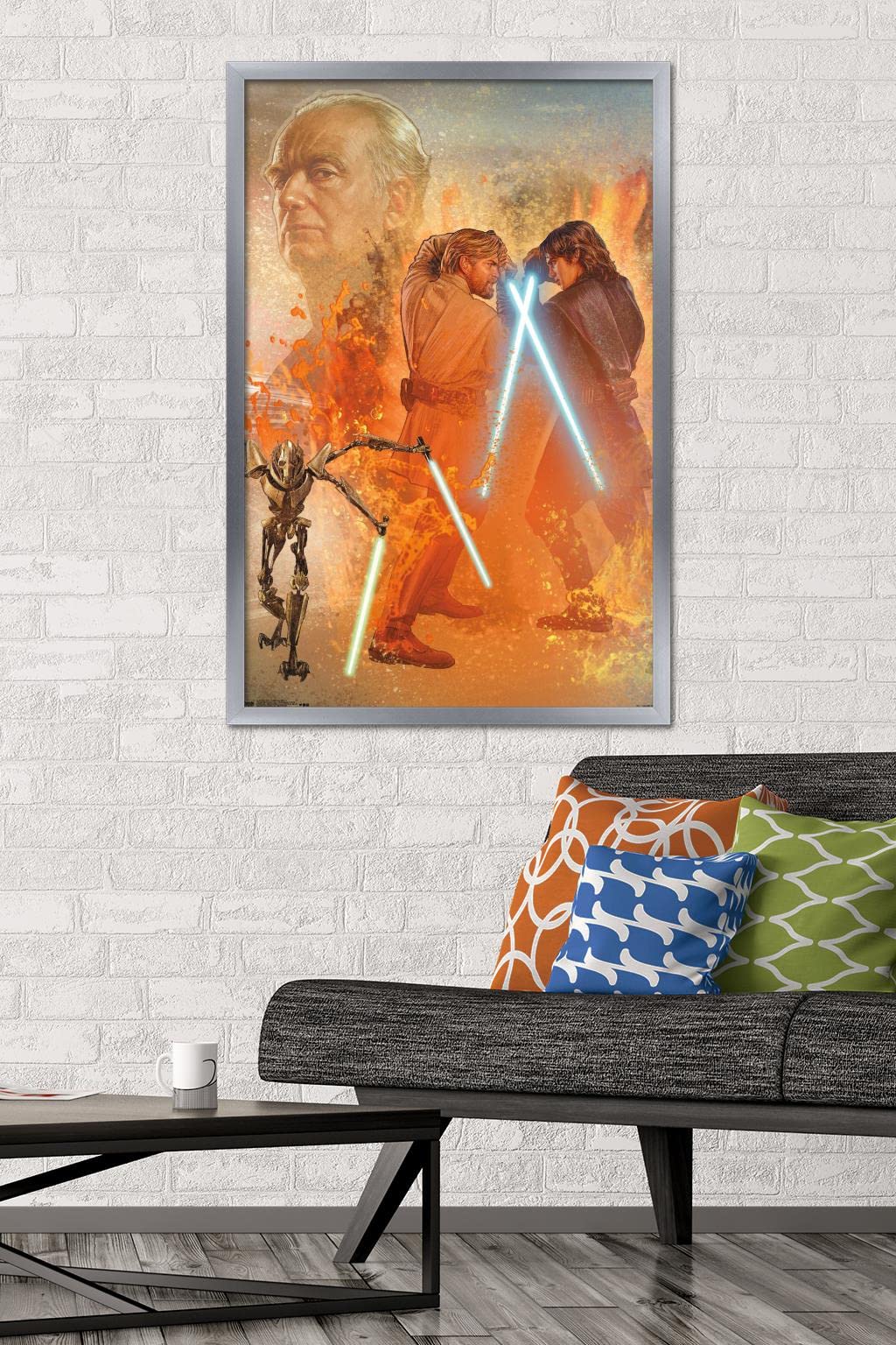 Trends International Star Wars: Revenge Of The Sith - Celebration Mural Wall Poster, 22.375'' X 34'', Silver Framed Version