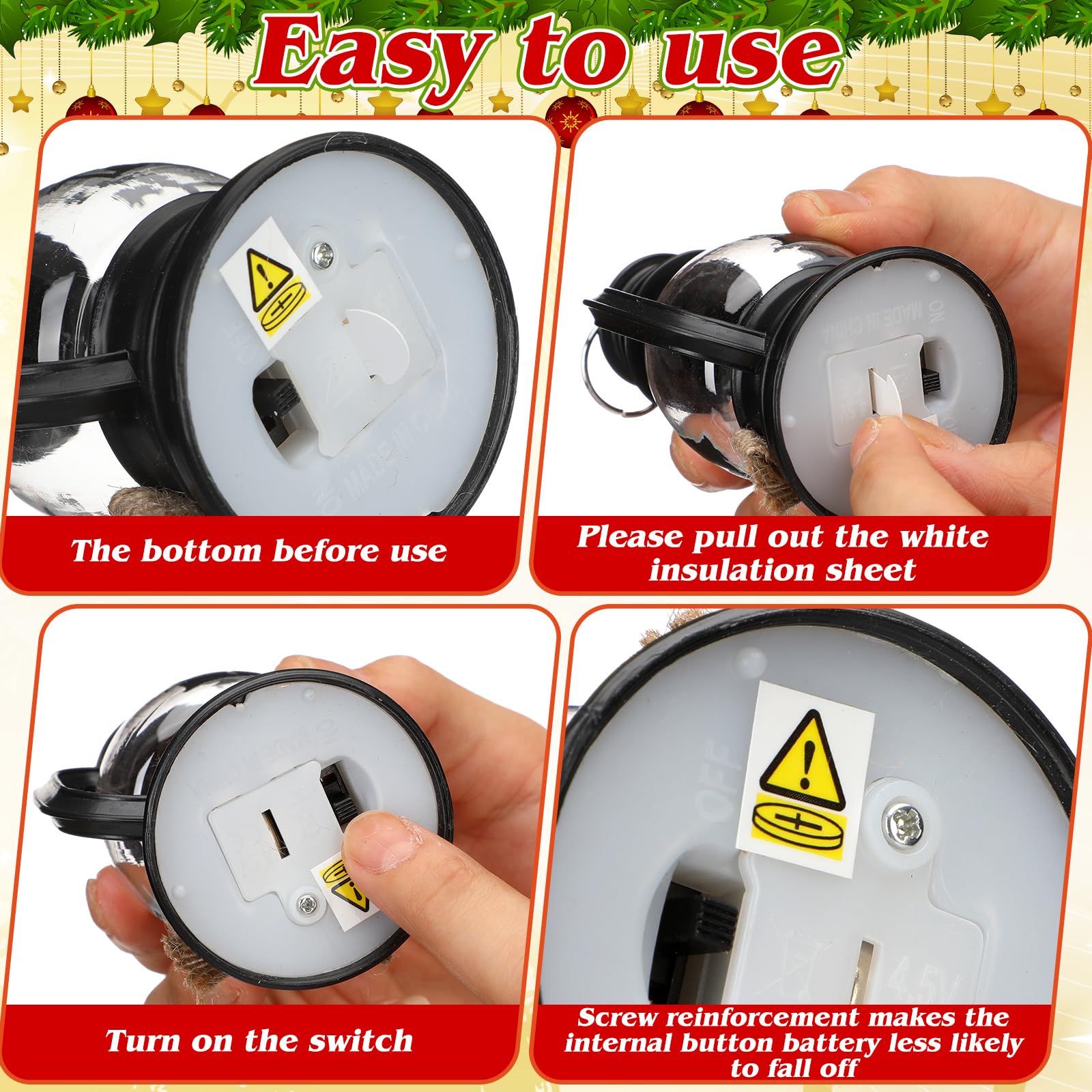 ROCEEI 24 Pcs Christmas Mini Religious Lantern Nativity Scene Table Centerpiece Decorative The Birth of Jesus Small Portable Lan