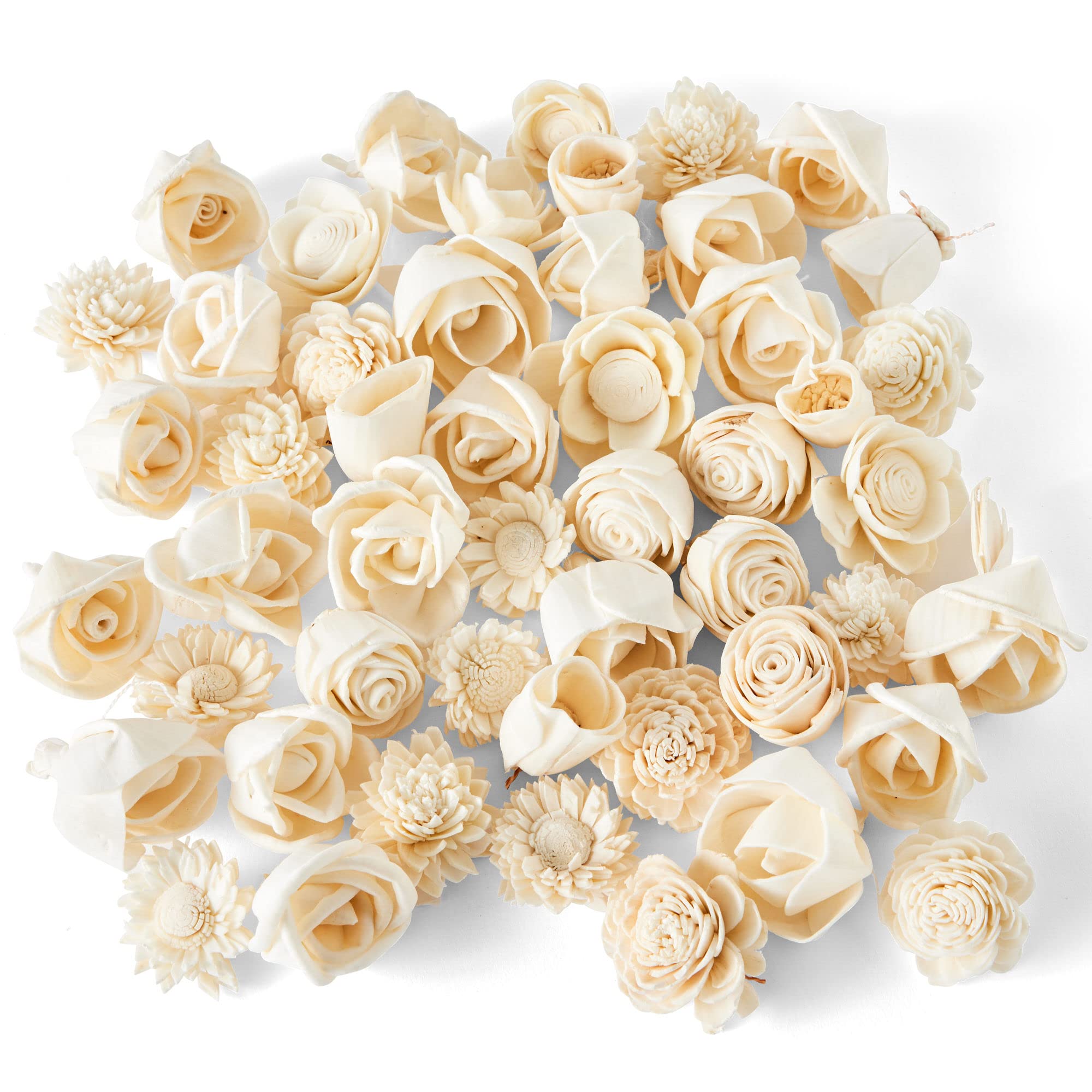 Mini Sola Wood Flower Assortment - 50 in a Set