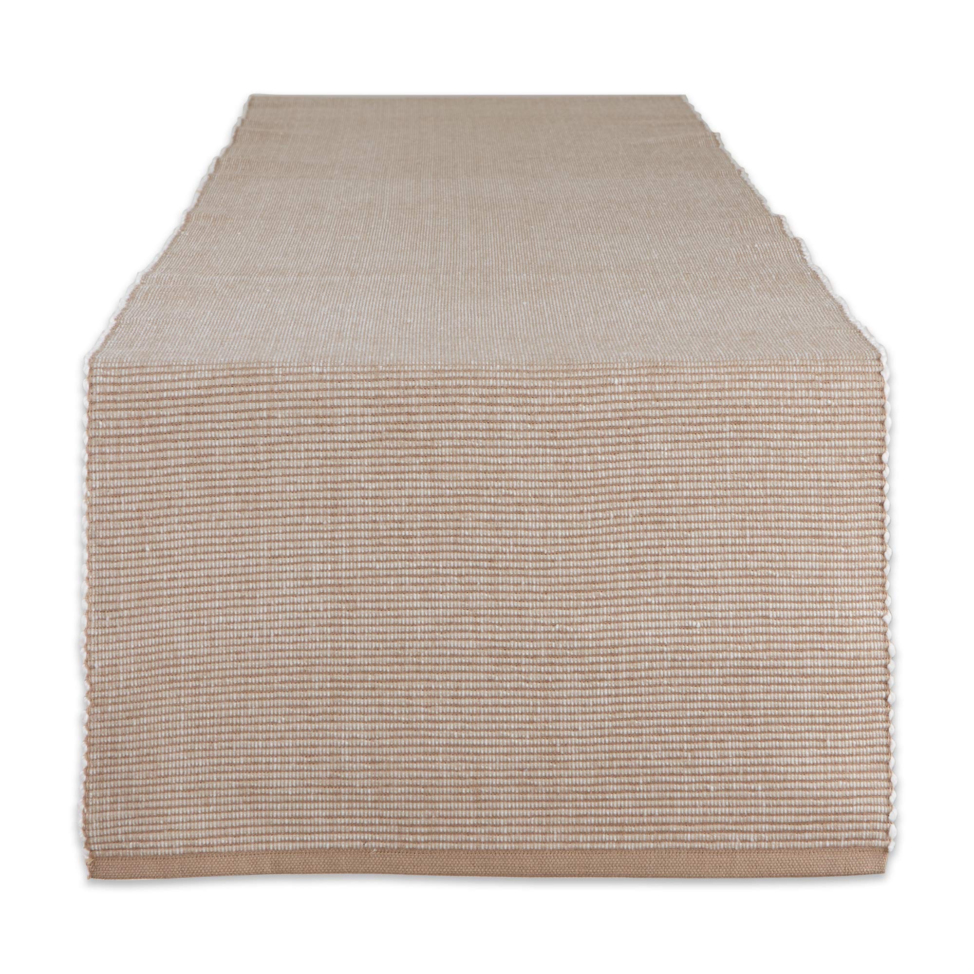 DII Two-Toned Collection Tabletop, Tablerunner, 13x72, Stone