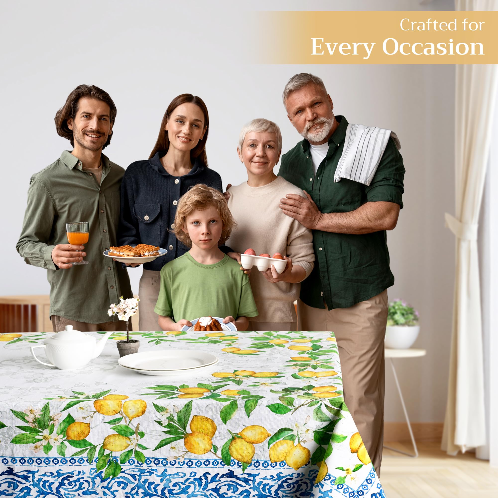 Maison D' Hermine Table Cover 100% Cotton 70X90 Decorative Tablecloth Washable Square Tablecloths For Gifts, Dining, Home, W