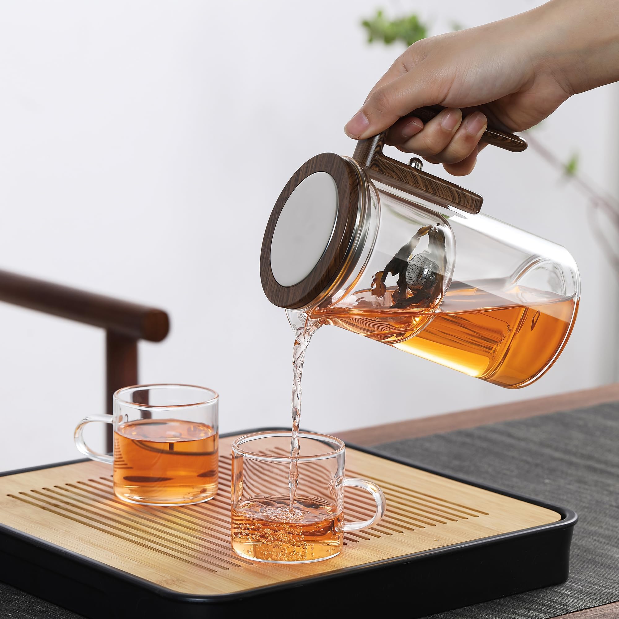 Mactano Enchanti Tea Pot, Magic Witchcraft Enchanted Glass Teapot With Strainer -800Ml
