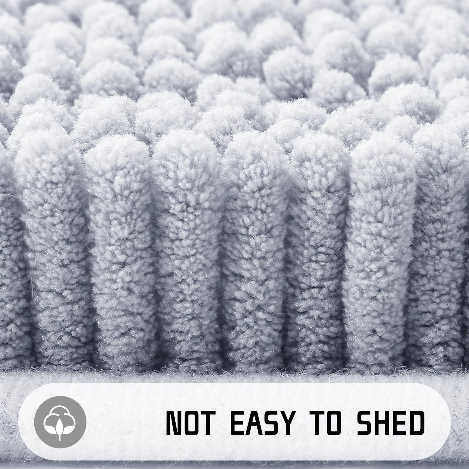 Yimobra Bathroom Rugs, 44'' X 24'', Extra Soft Chenille Bath Rugs, Non-Slip, Water Absorbent, Thick Floor Mat With Machine Washa