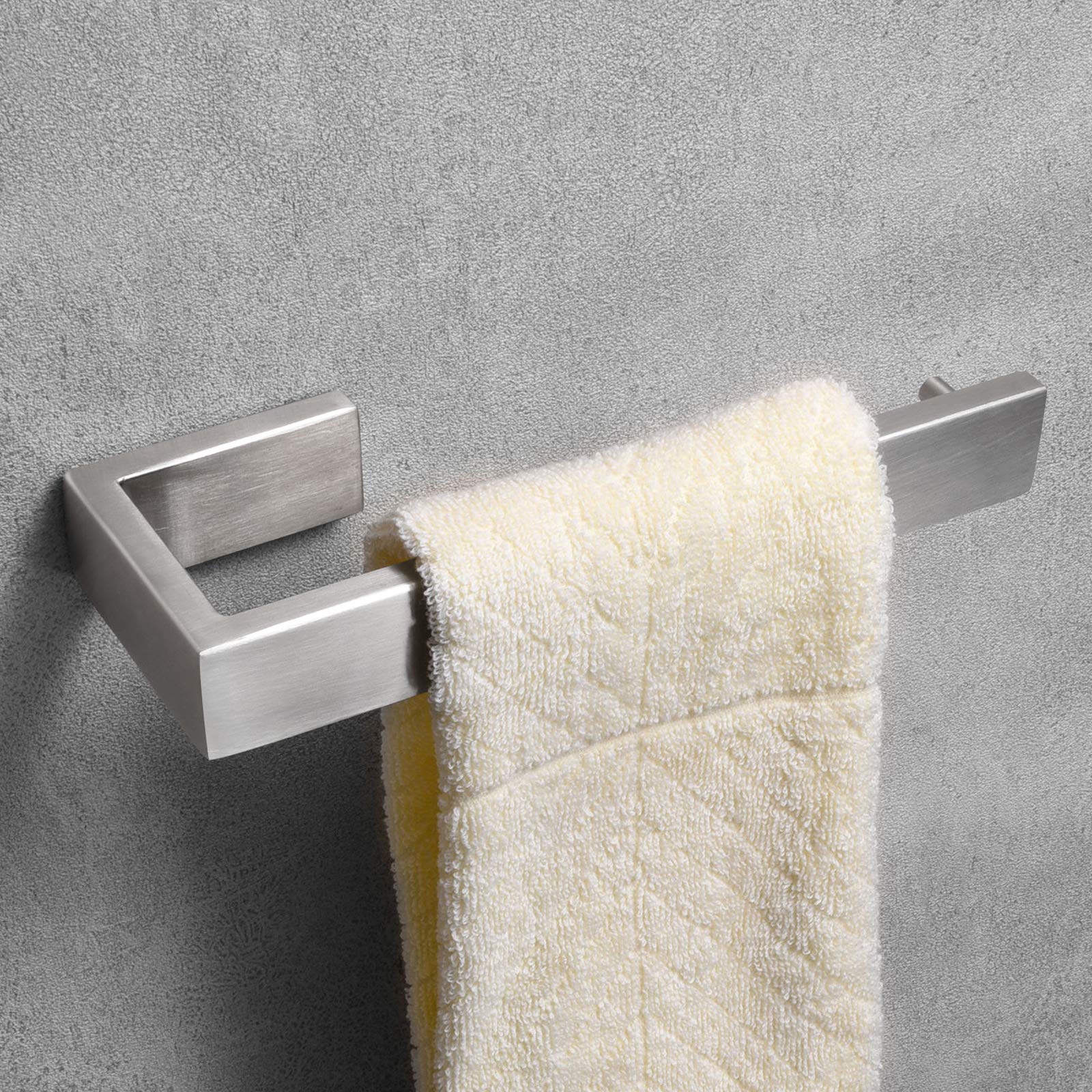 Nolimas Bathroom Hardware Towel Bar Sus 304 Stainless Steel Square Towel Ring Shelf Holder Rack For Bath Kitchen Garage Heavy Du