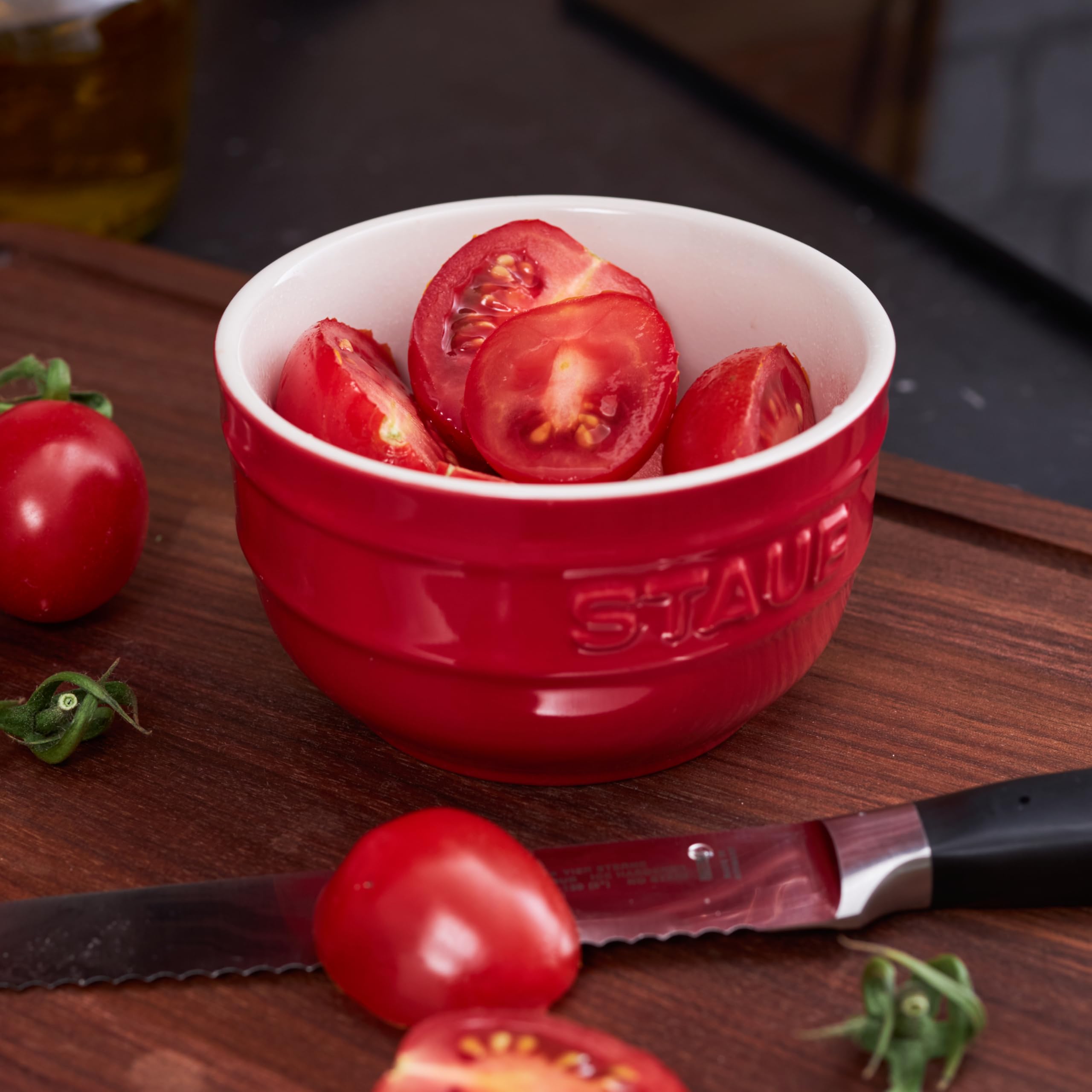 Staub Ceramics Prep Bowl Set, 2-Piece, Cherry