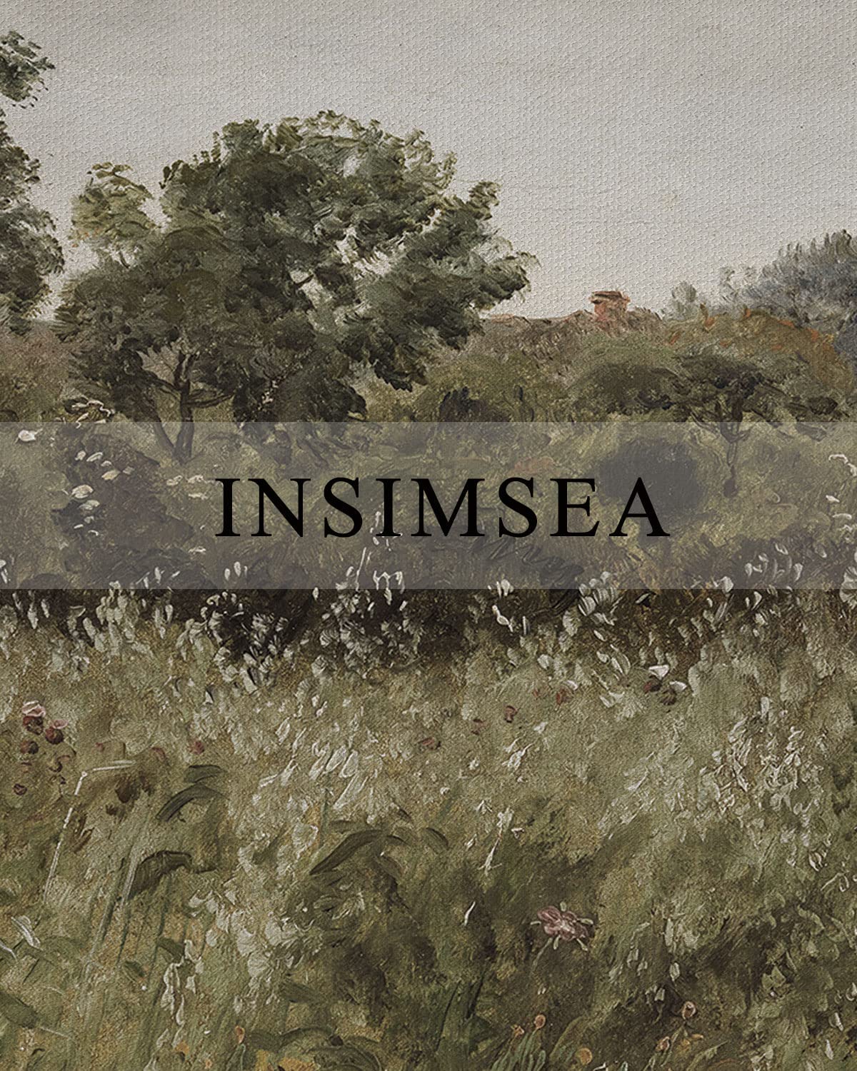 InSimSea Framed Canvas Wall Art Room Decor  Wilderness Field Paintings Large Canvas Wall Art Prints  Nature Scenery Kitchen Bathroom Bedroom Decor - 16x24in