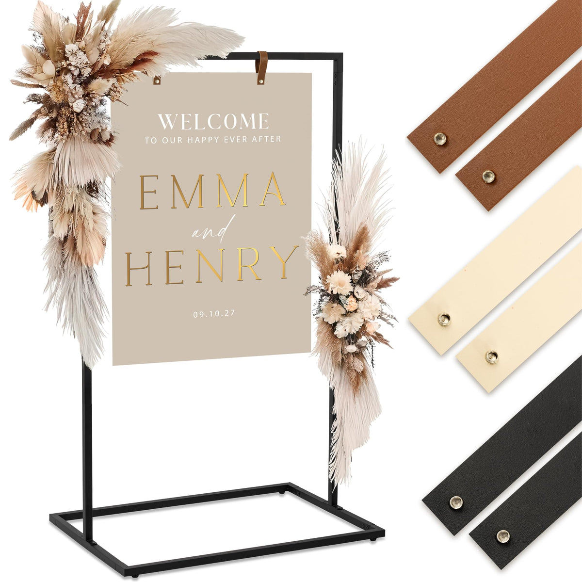 Elegant Wedding Welcome Sign Stand - Sturdy Welcome to Our Wedding Sig ...