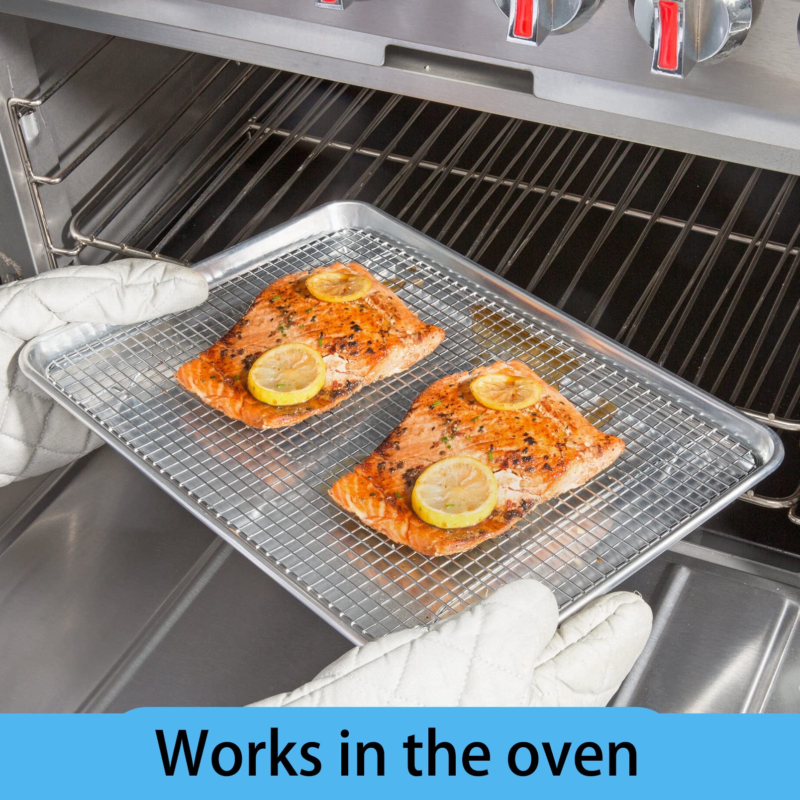 Hilelife Cooling Rack, Oven Safe, 15 X 10 Inches Baking Rack For Oven Cooking, Stainless Steel Wire Rack For Baking