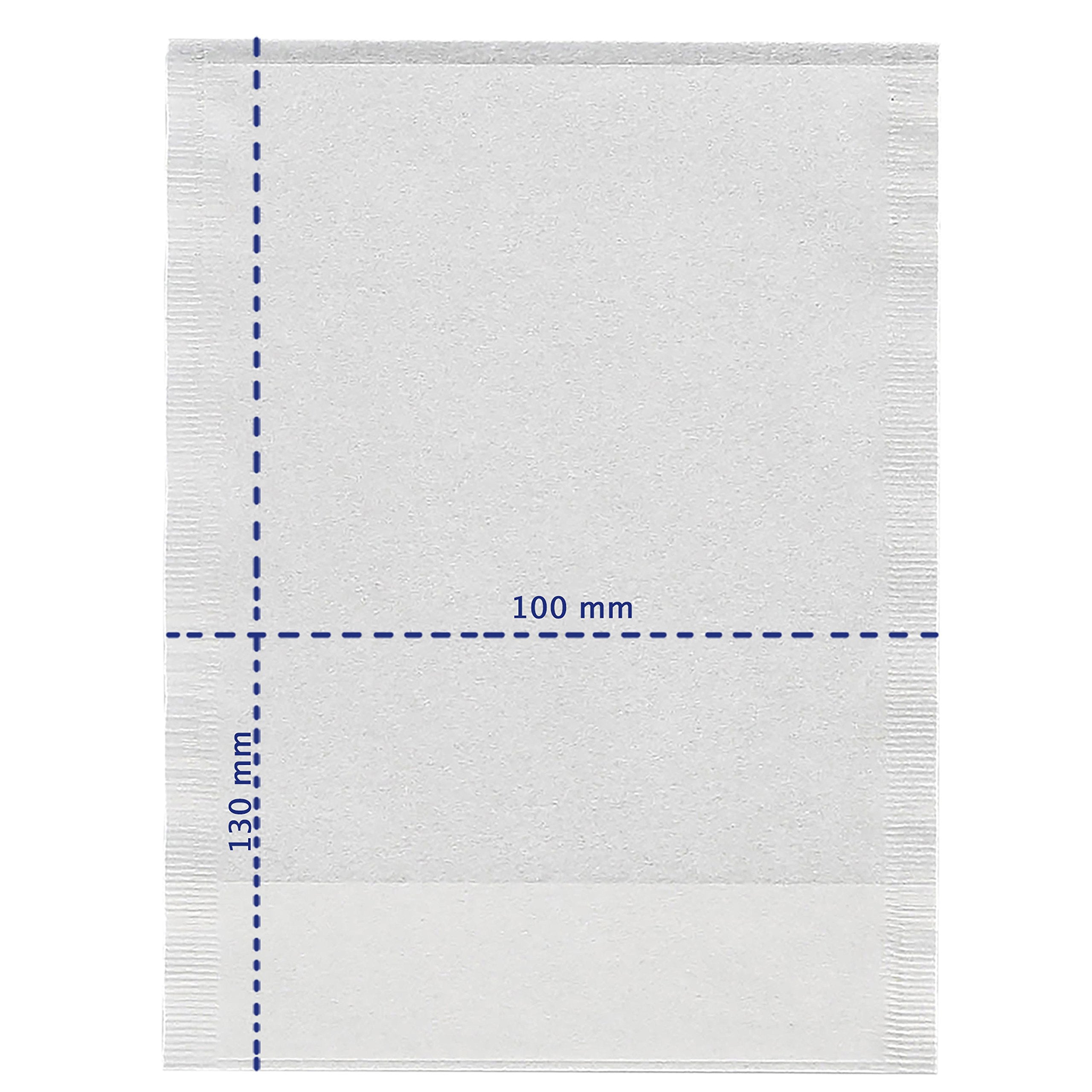 Finum Disposable Paper Tea Filter Bags For Loose Tea, White, Medium, 100 Count