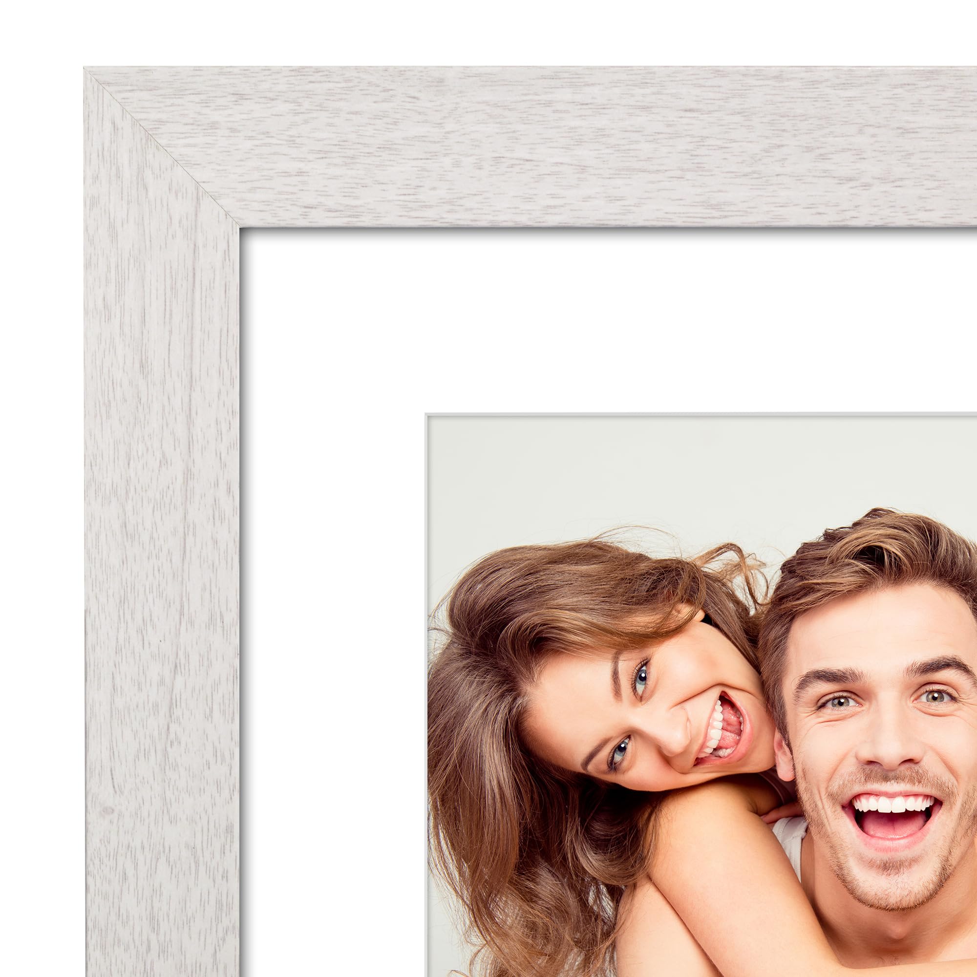 Americanflat 9x9 Picture Frame with Shatter-Resistant Glass - Use as 6x6 Frame with Mat or Display 9x9 Photo Without Mat - Hudso