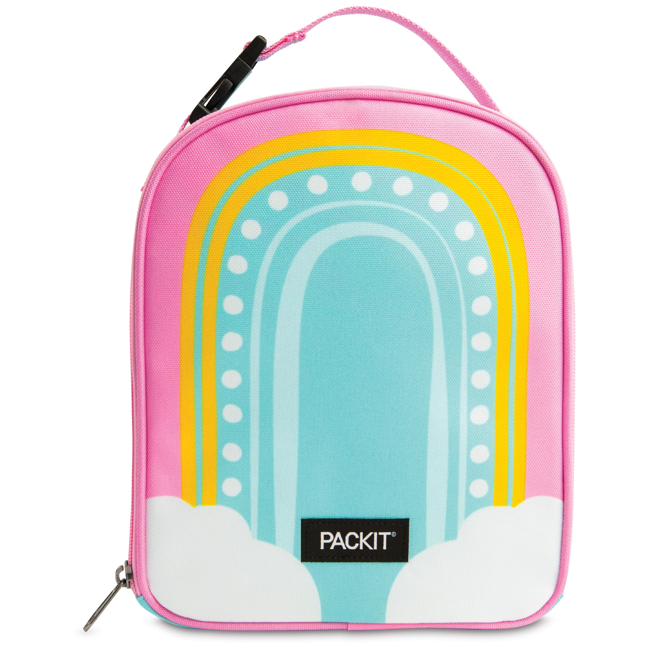 Packit Freezable Playtime Lunch Box, Rainbow, Built With Ecofreeze Technology, Collapsible, Reusable, Zip Closure With Buckle Ha