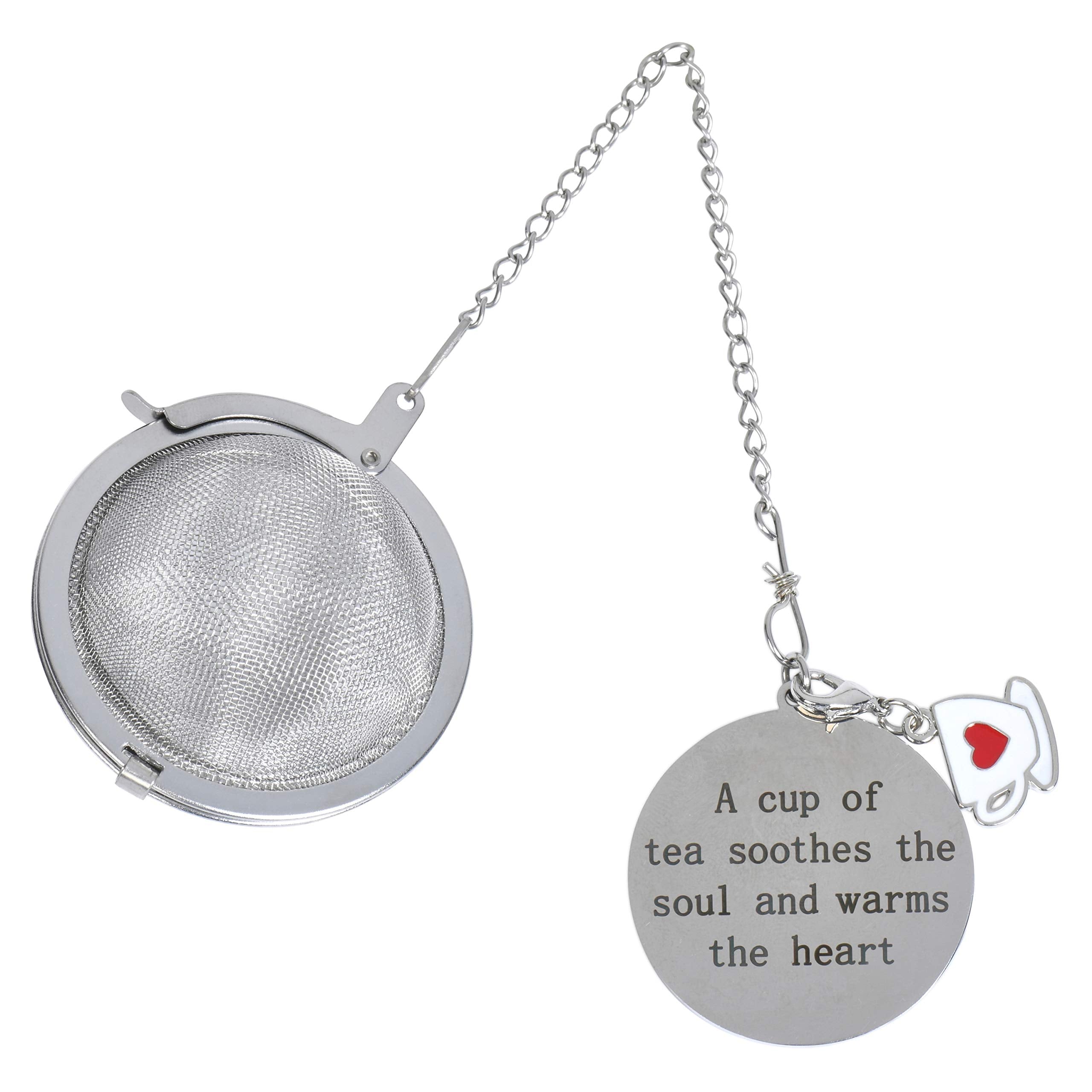 Harmony N More Stainless Steel Tea Infuser Tea Strainer Tea Ball With Cup Charm For Loose Leaf Tea