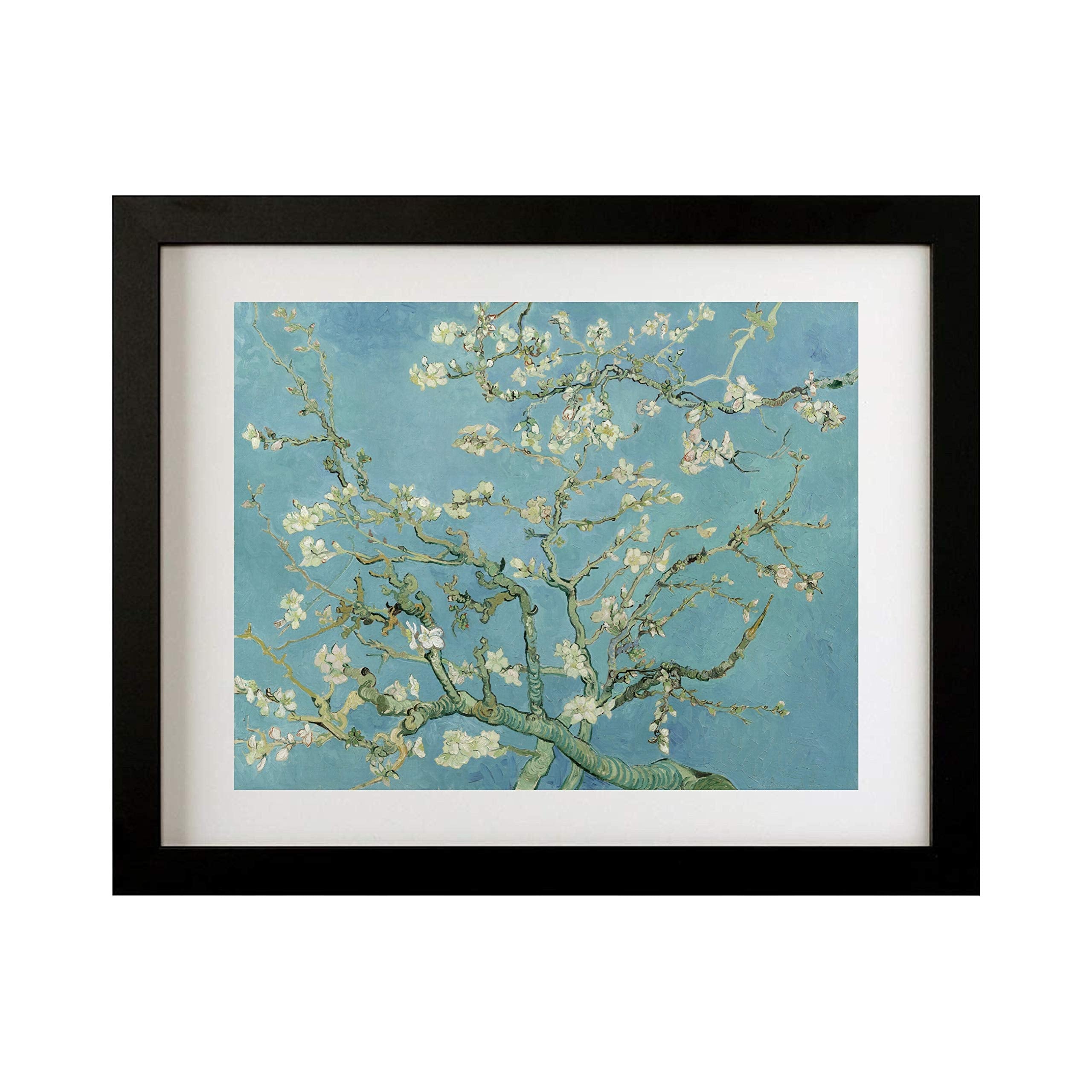Almond Blossom Framed Wall Art By Vincent Van Gogh | Famous Painting Reproduction Almond Blossom | Premium Gallery Wall Mount De