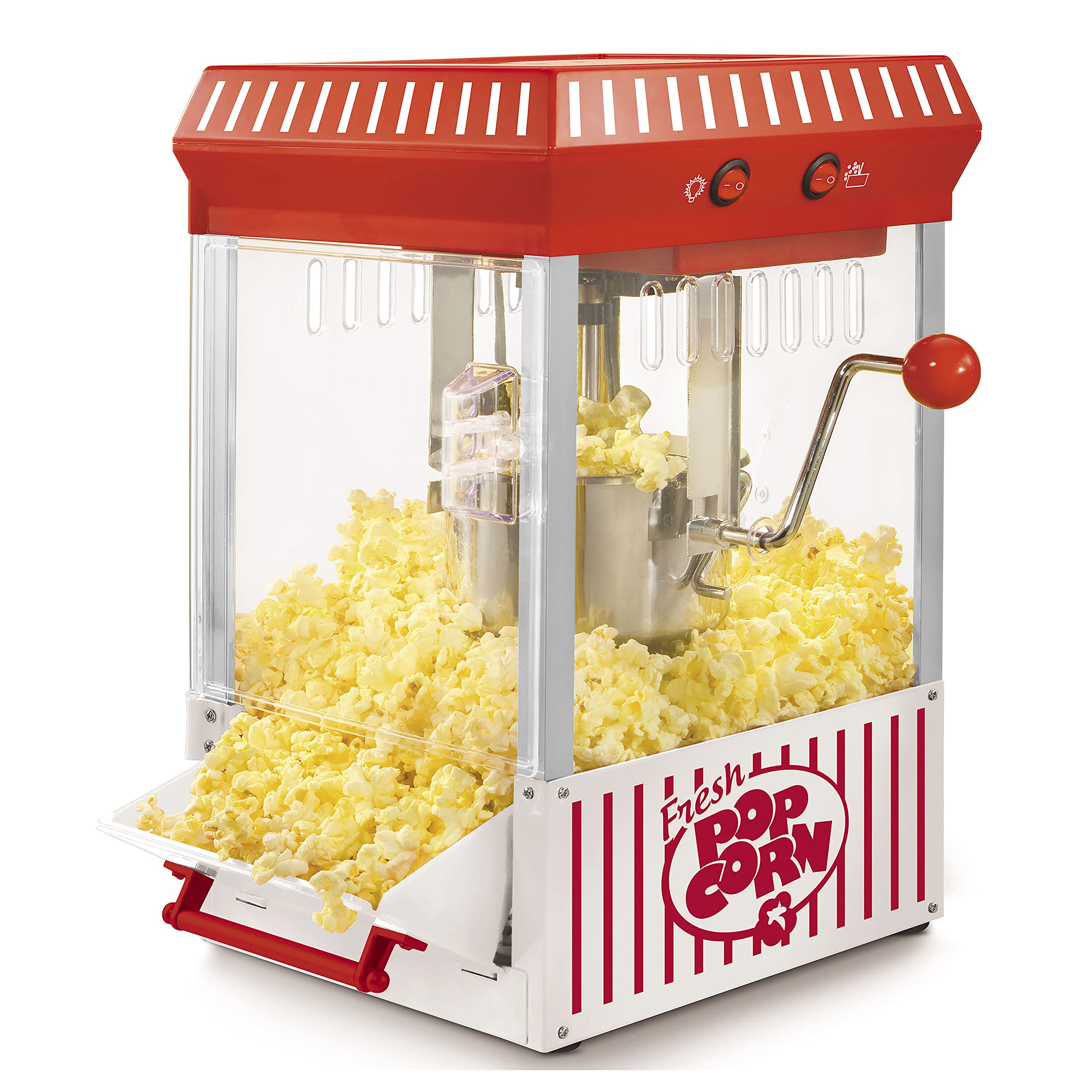 Nostalgia Popcorn Maker Machine - Professional Tabletop With 2.5 Oz Kettle Makes Up To 10 Cups - Vintage Popcorn Machine Movie T
