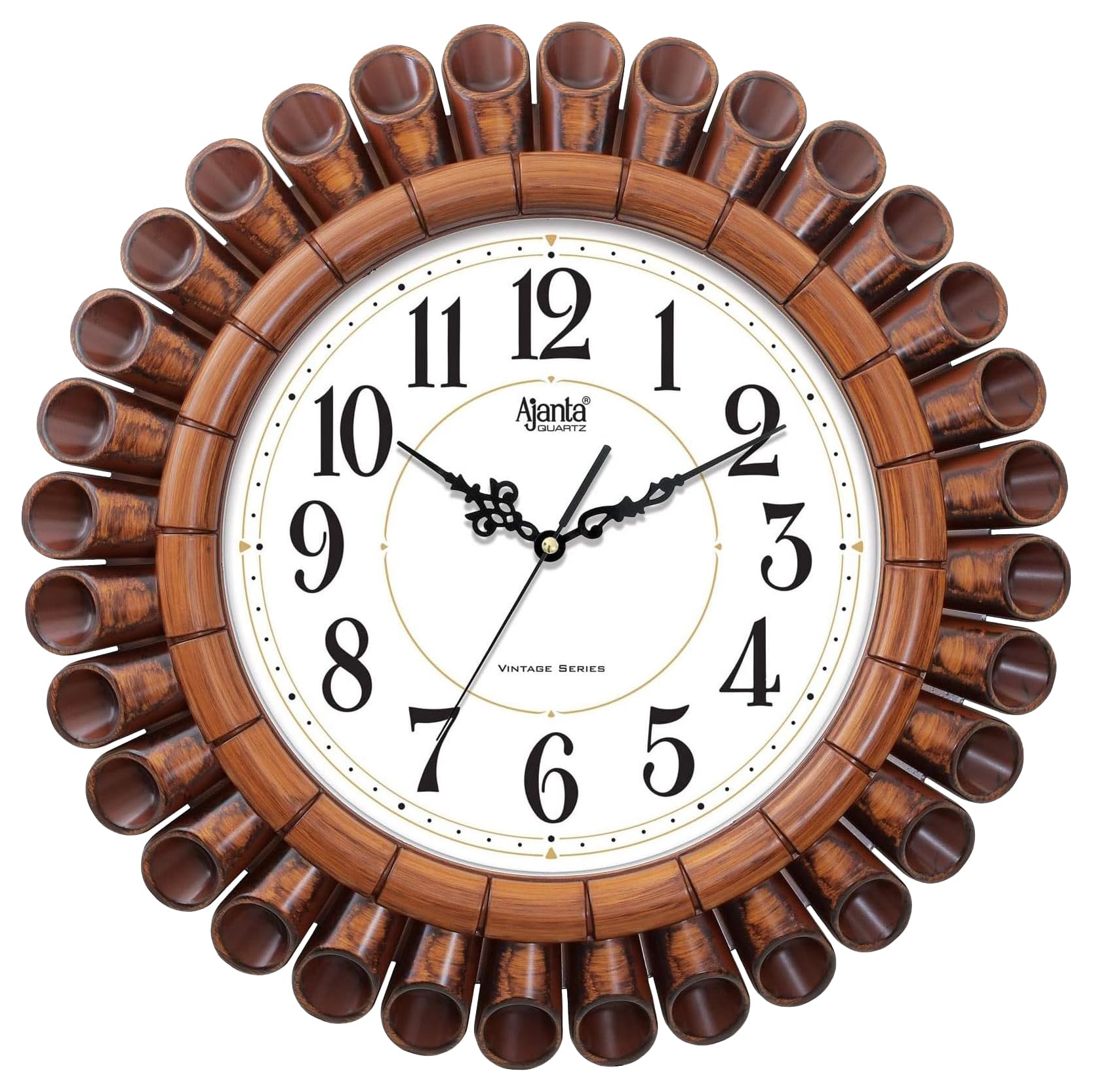 Ajanta Plastic Analog Wall Clock 15.7 Inches Vintage Wall Clock For Bedroom,Hall,Office And Drawing Room,White