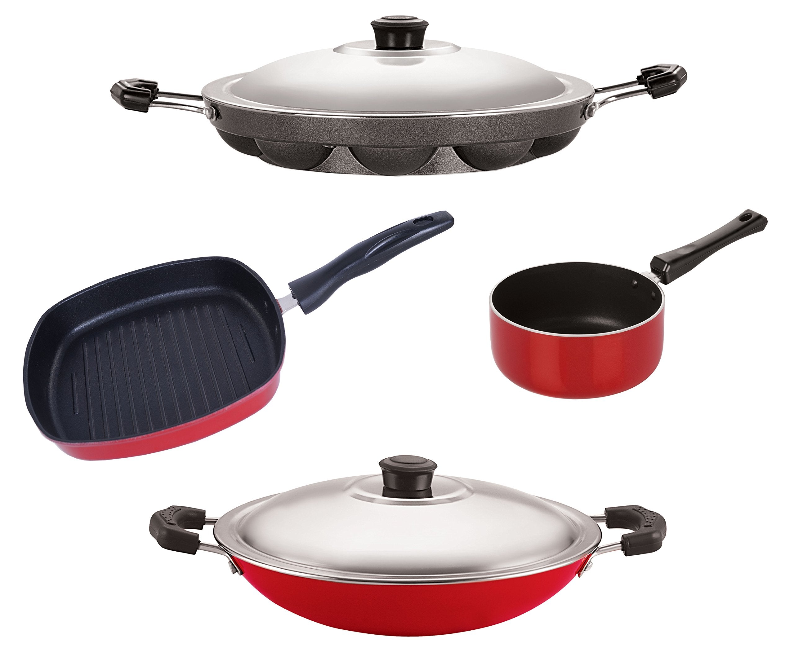 Nirlon NonToxic Chemical Free Aluminium NonStick Cookware Combo Set Offer, Spb_Ap12_Ac_Gp22.5