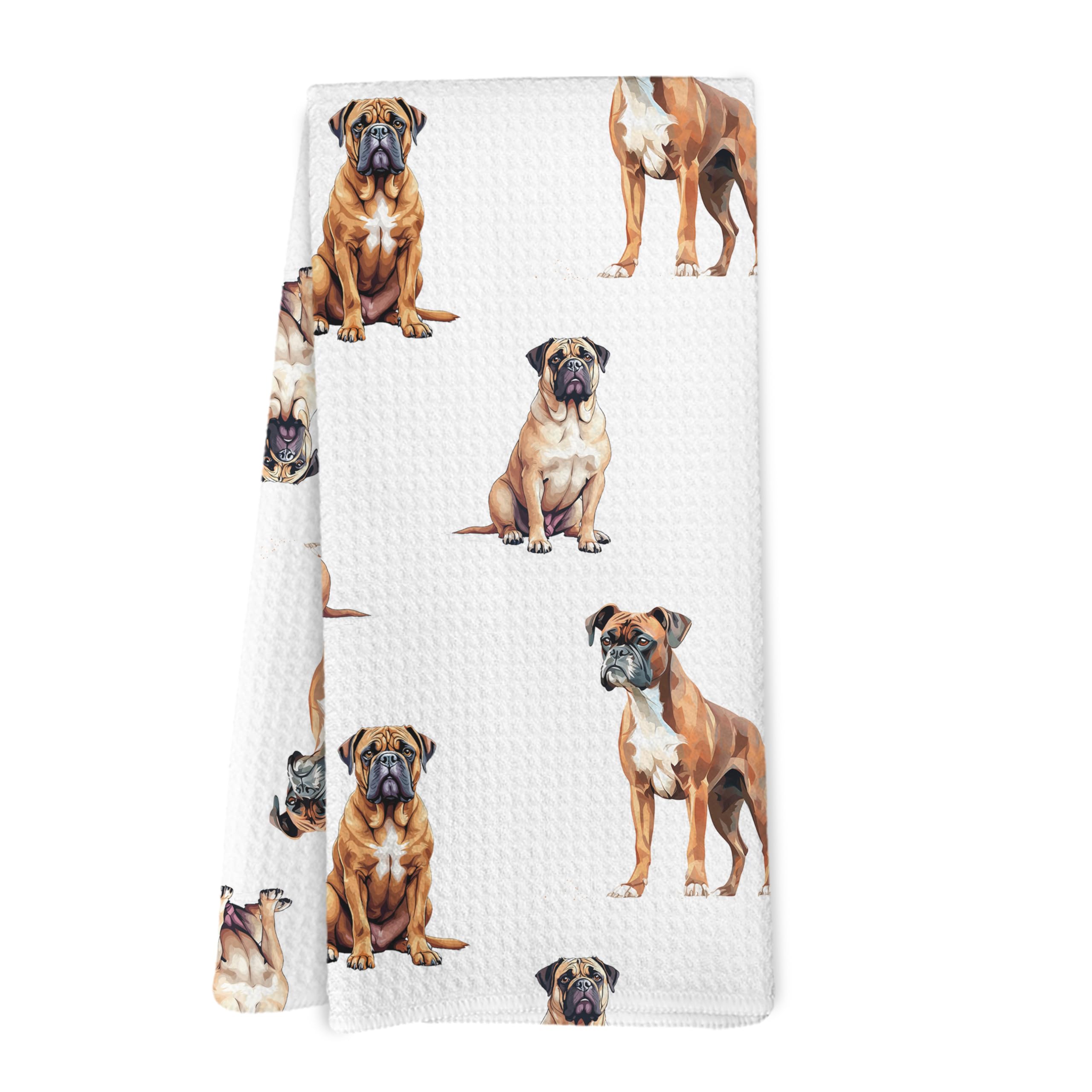 Yorhifa Boxer Dog Gifts Kitchen Towels, Boxer Mom Gifts for Women Dish Tea Towels for Kitchen Decor, Dog Lovers Owners Gifts Han