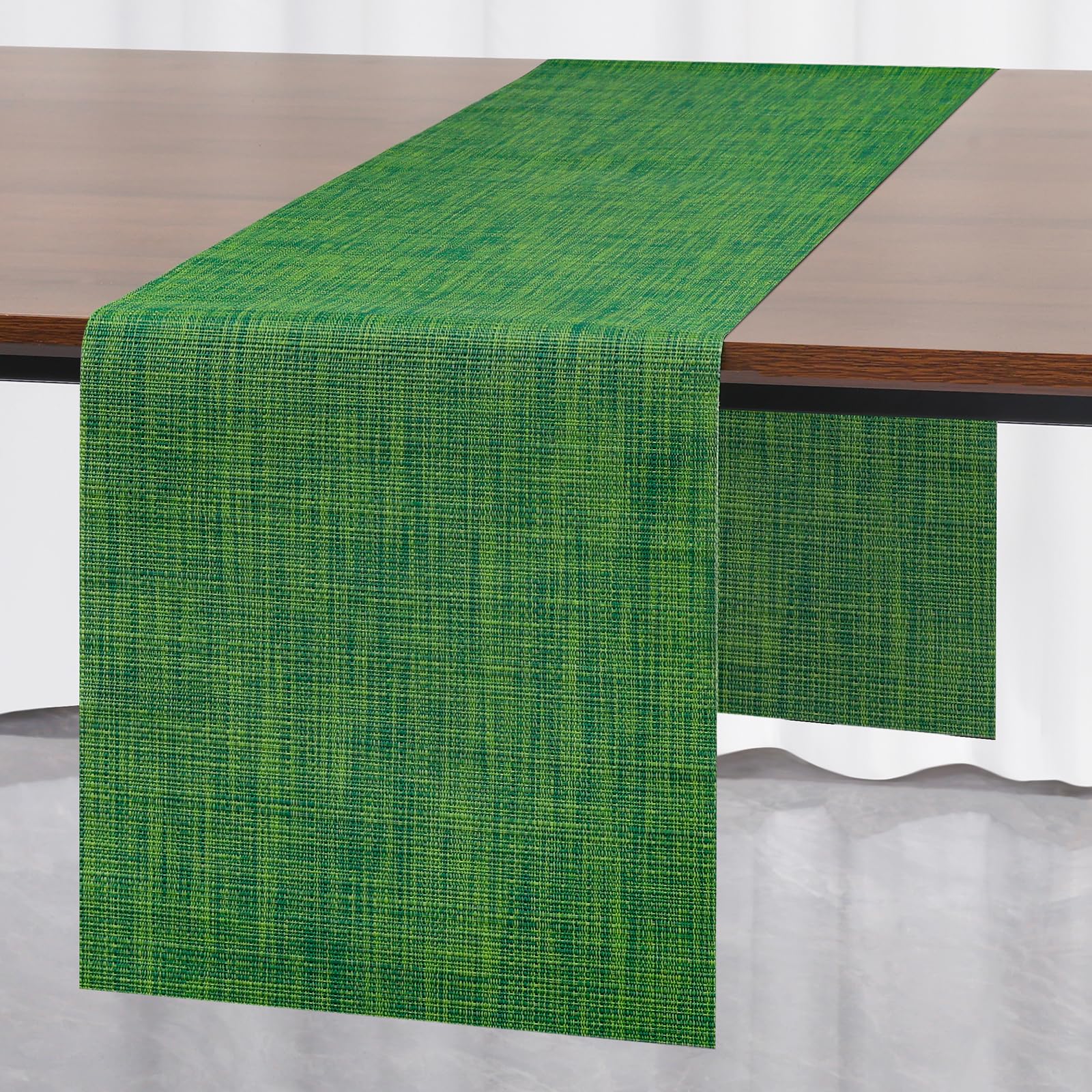 Myir JUN Table Runner, Vinyl Table Runner Indoor 55 Inch Long Arbitrarily Cropped Runner for Table Heatproof for Home Party (Dar