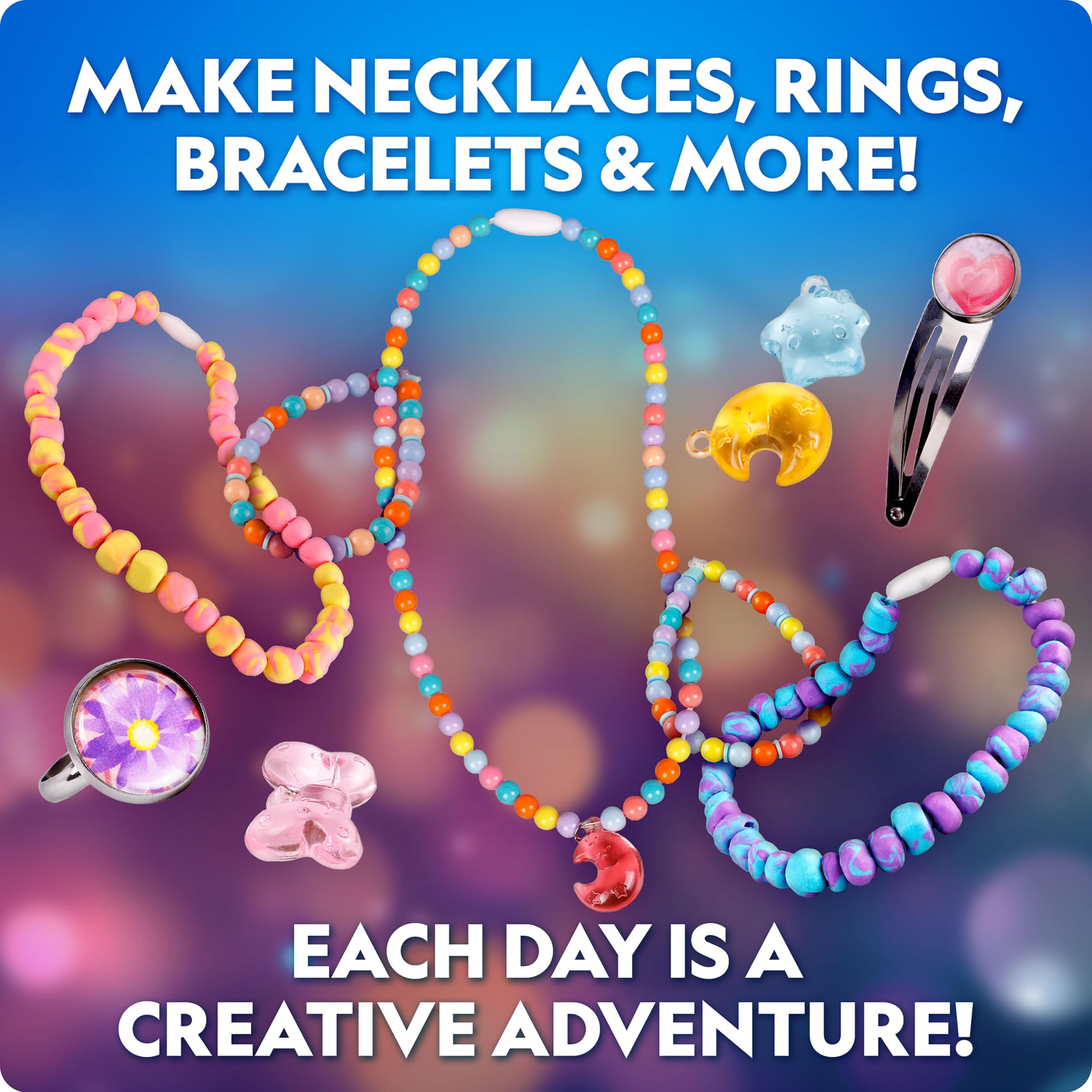 NATIONAL GEOGRAPHIC 2025 Jewelry Making Advent Calendar - Create 24+ Pieces of Jewelry, Christmas Countdown Calendar, Holiday Cr