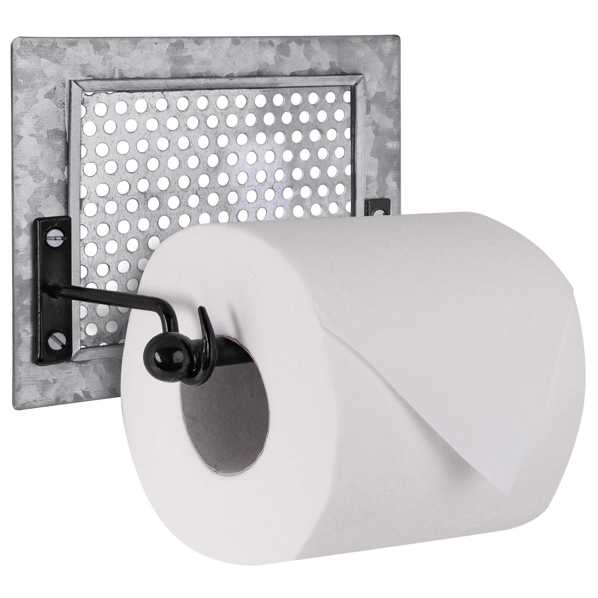 Autumn Alley Rustic Farmhouse Toilet Paper Holder | Farmhouse Bathroom Decor | Galvanized Bathroom Accessories | Warm Finish And