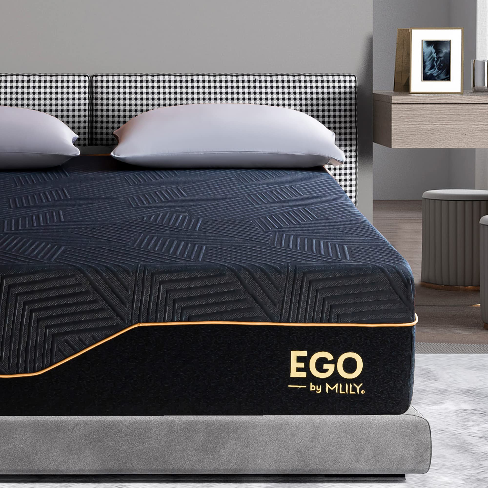 Egohome 14 Inch Full Memory Foam Mattress For Back Pain, Cooling Gel Mattress Bed In A Box, Made In Usa, Certipur-Us Certified,