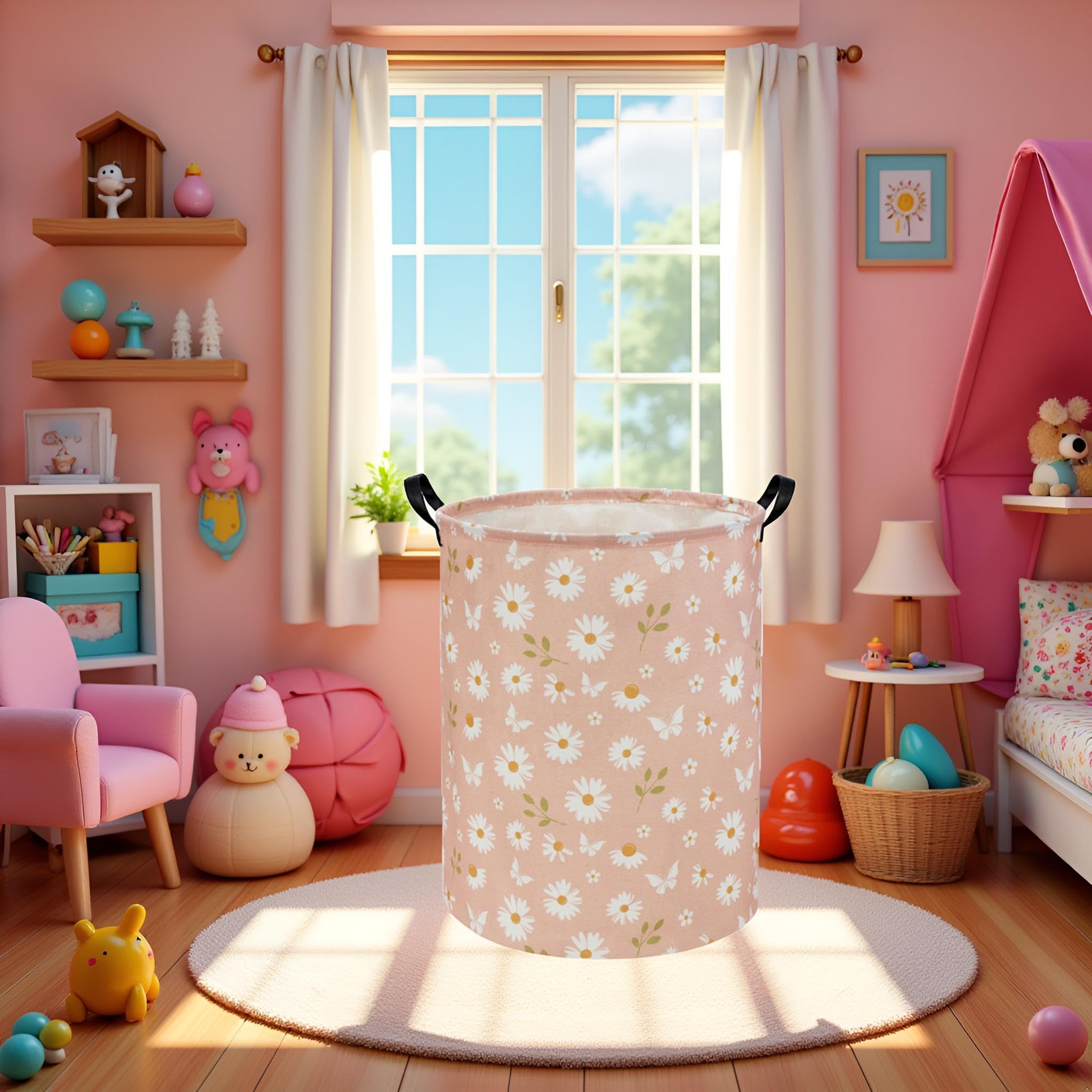 Tibaolover Kids Laundry Basket Baby Hamper Toy Storage Bin For Girls Room Decor Baby Nursery Hamper Gift Baskets For Bedroom Bat