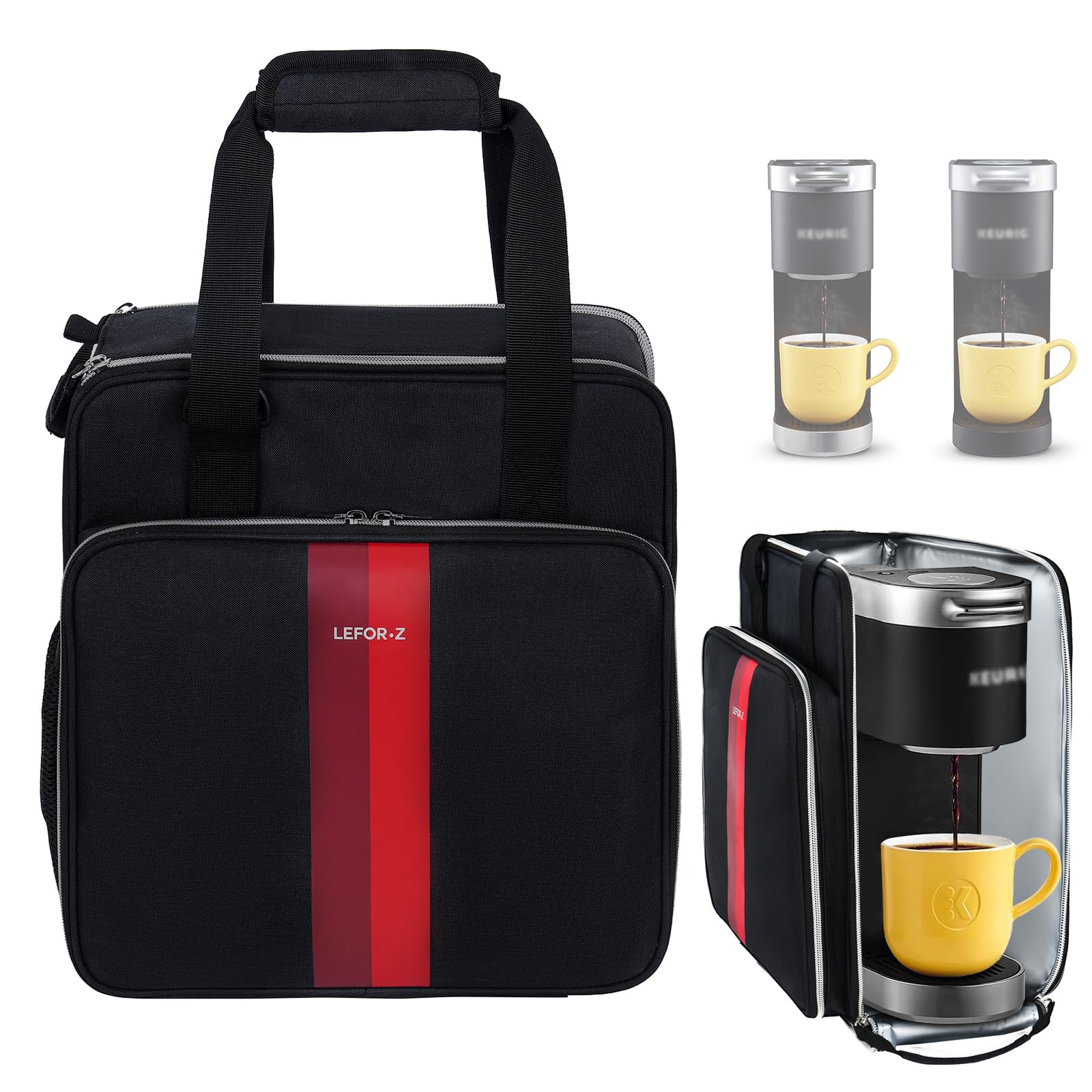 Leforz Coffee Maker Travel Bag Compatible With Keurig K-Mini,Single Serve Coffee Brewer Carrying Case Compatible For K-Mini Plus