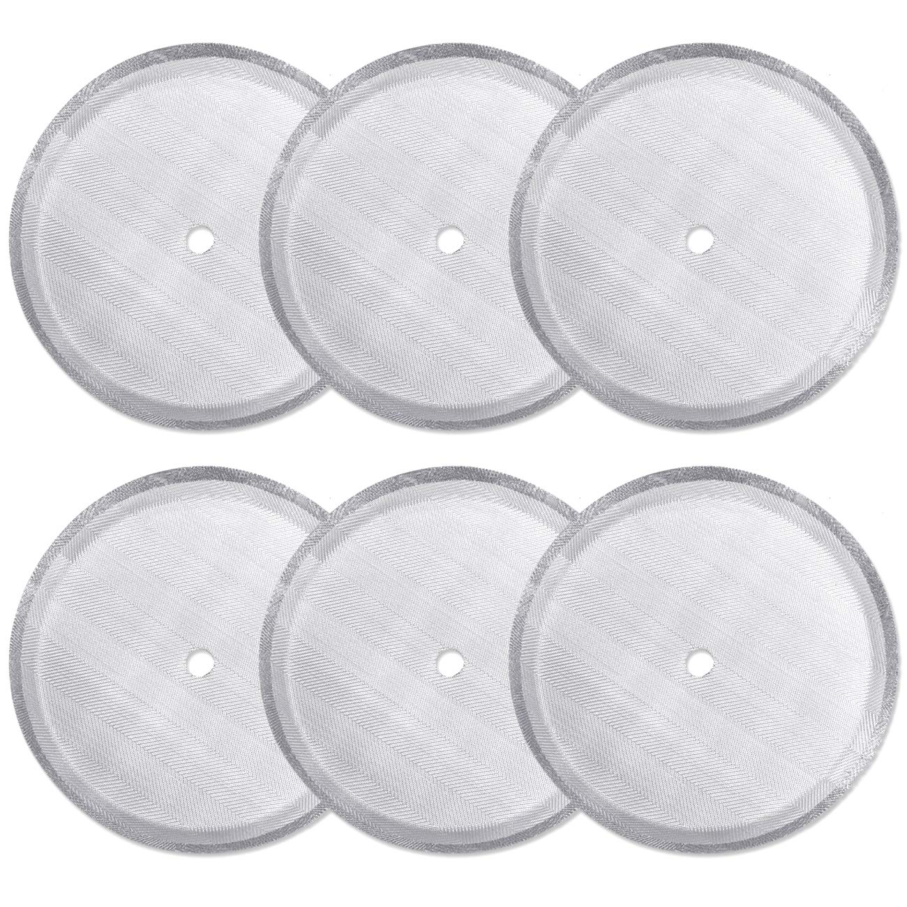 Ackllr 6 Pack French Press Replacement Filter Screen,Reusable Stainless Steel Mesh Filters For Universal 1000 Ml / 34 Oz / 8 Cup
