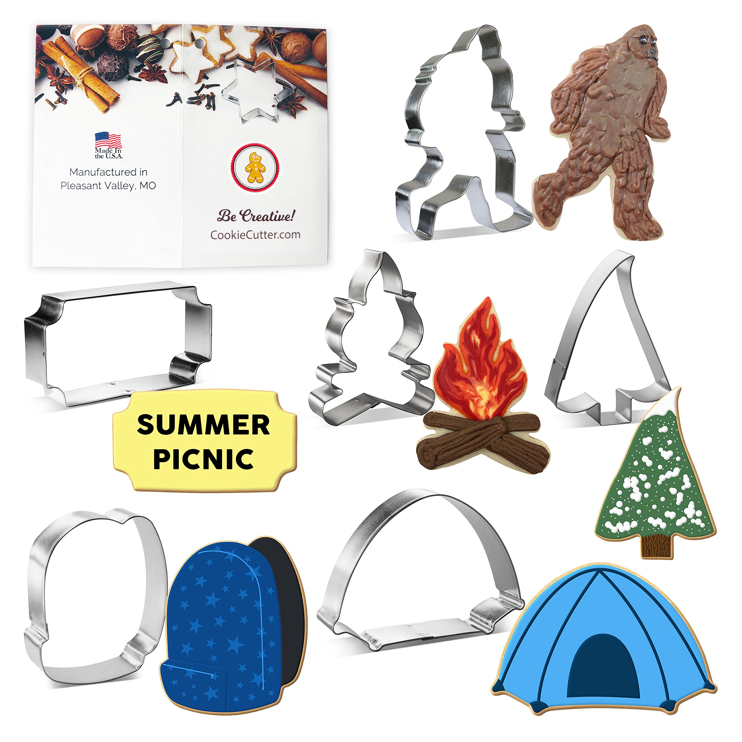 Foose Cookie Cutters Woodland Forest Cookie Cutter 6 Pc Set With Recipe Card, Made In Usa