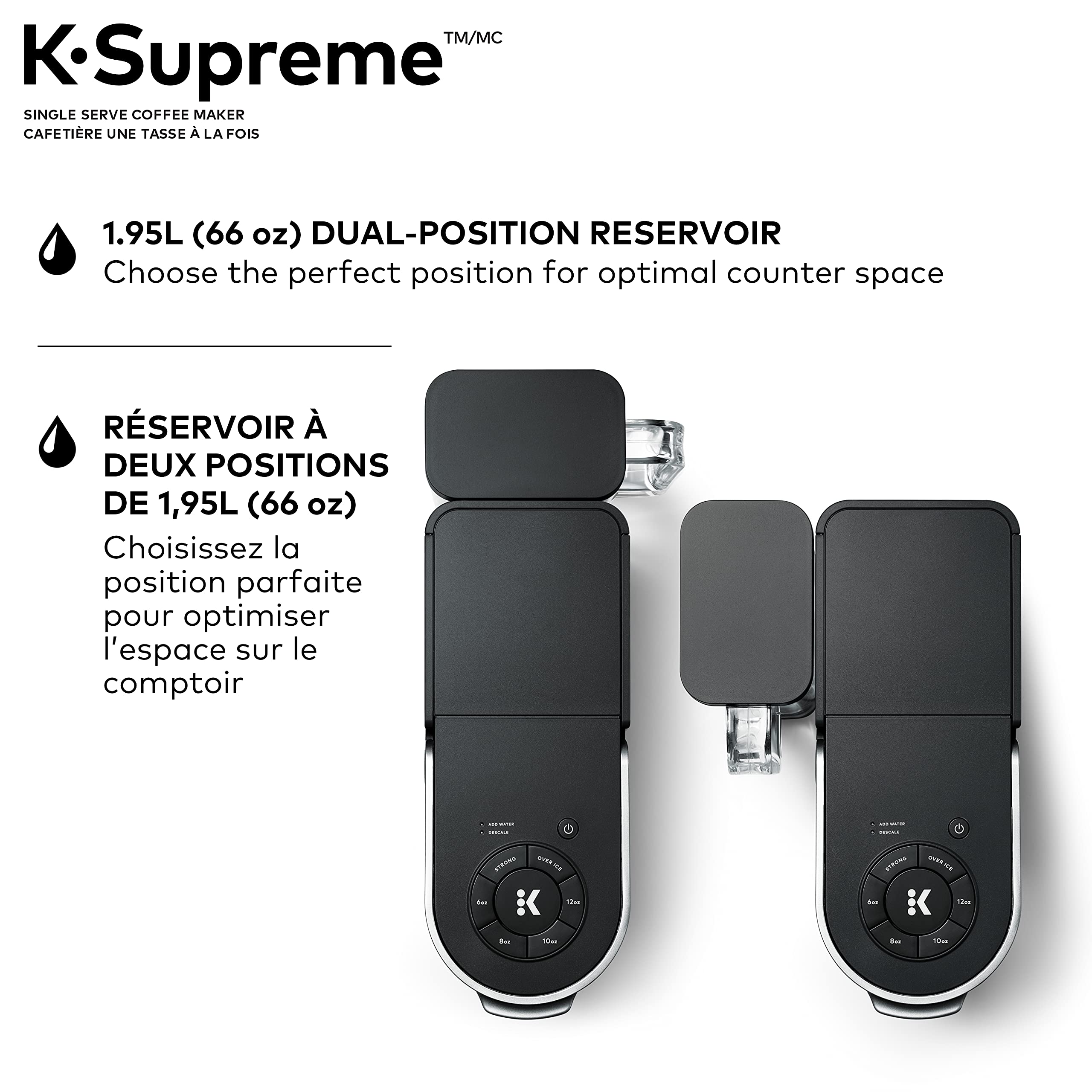 Keurig K-Supreme Coffee Maker - Single Serve Brewer with MultiStream Technology, 66 Oz Reservoir, Black, Model 062151515284
