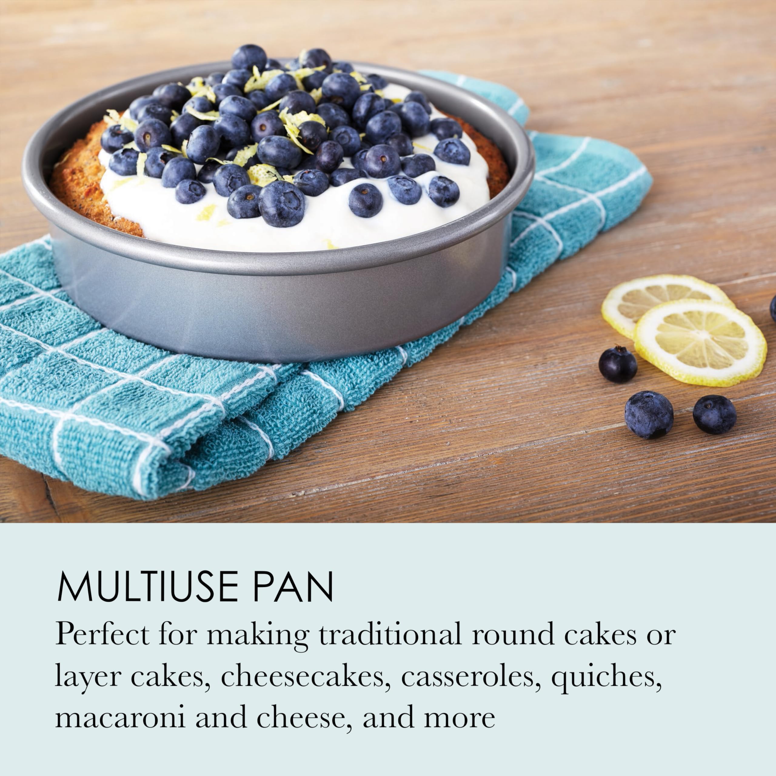Chicago Metallic 59628 8-Inch Commercial Ii Non-Stick Round Cake Pan. Make Traditional Round Cakes, Layer Cakes, , Or Savory Dis