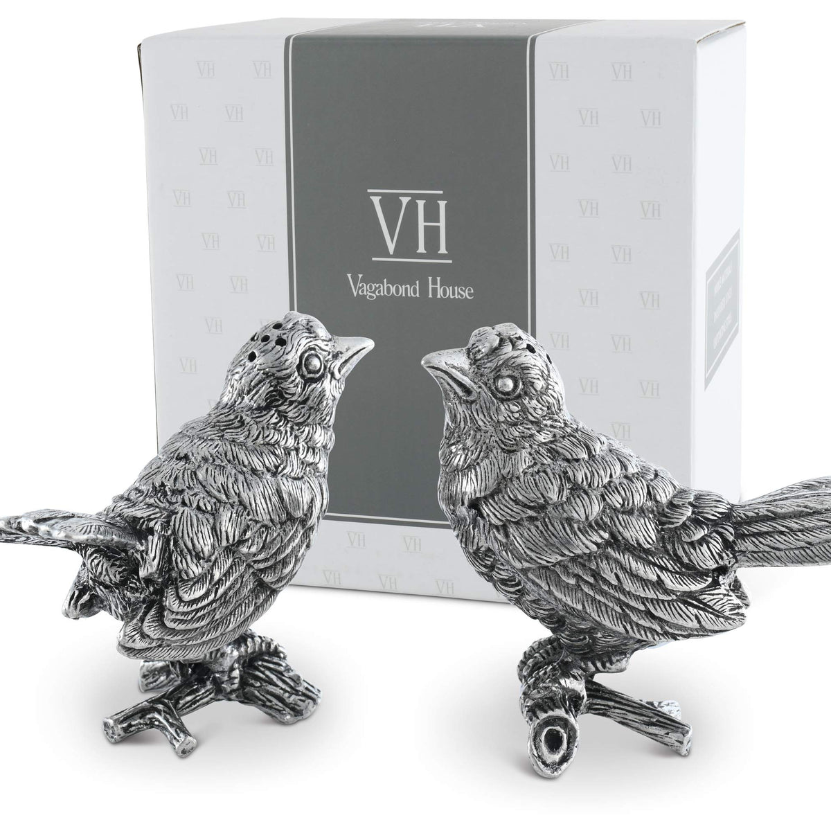 Vagabond House Pewter Song Birds Salt & Pepper Shakers Set Spring Song ...