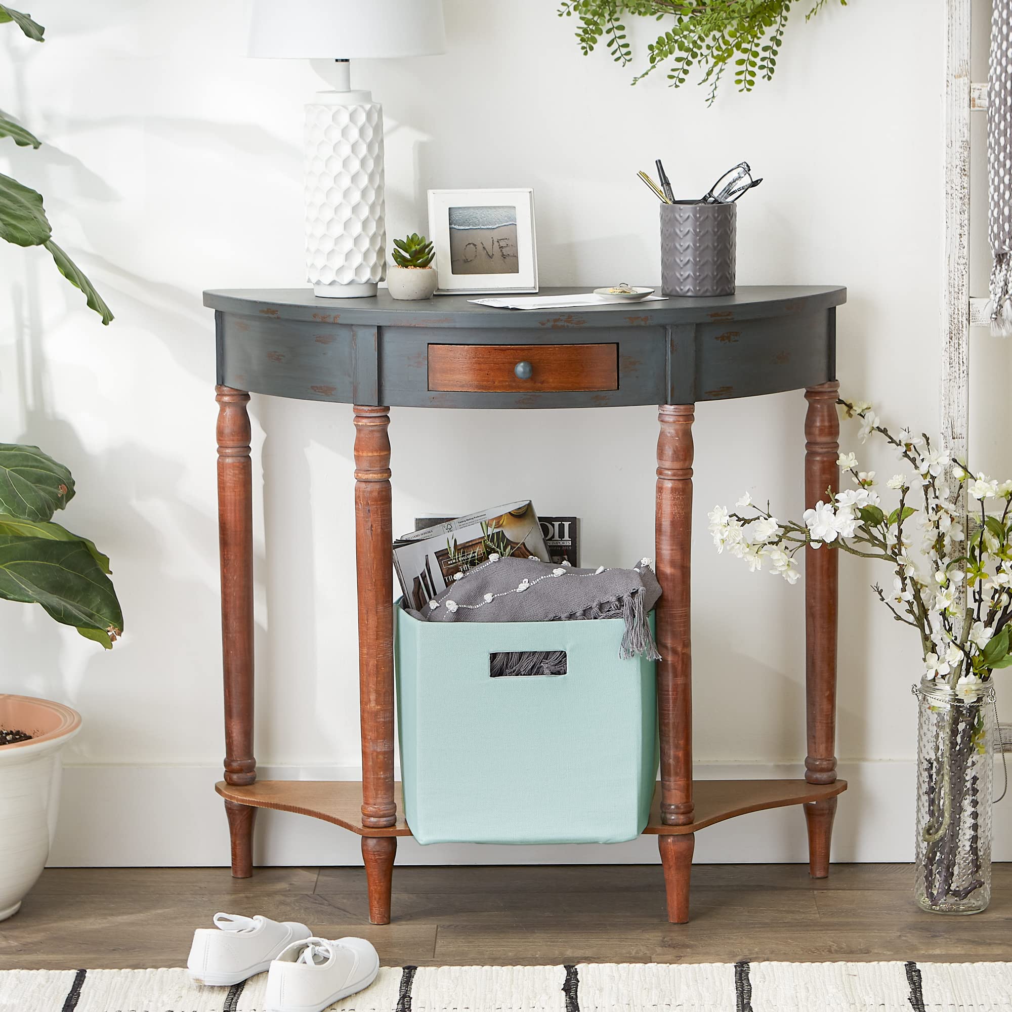 Dii Collapsible Polyester Storage Cube, Solid, Lightweight And Durable, Small Square, 11X11X11, Robin'S Egg Blue