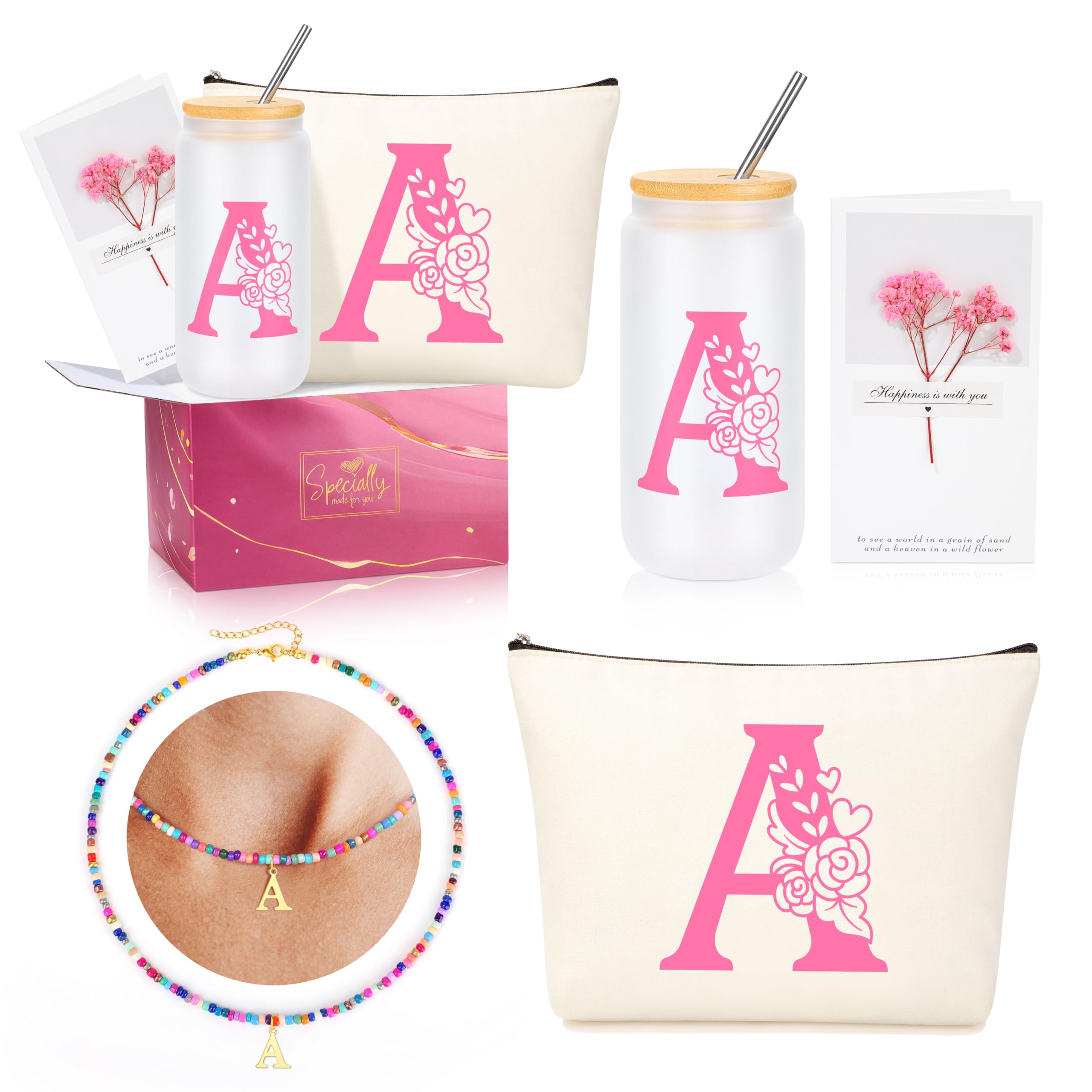 Gifts for Teen Girls, Easter Christmas Valentine s Day Birthday Gifts for Teen Girls Pink Initial A