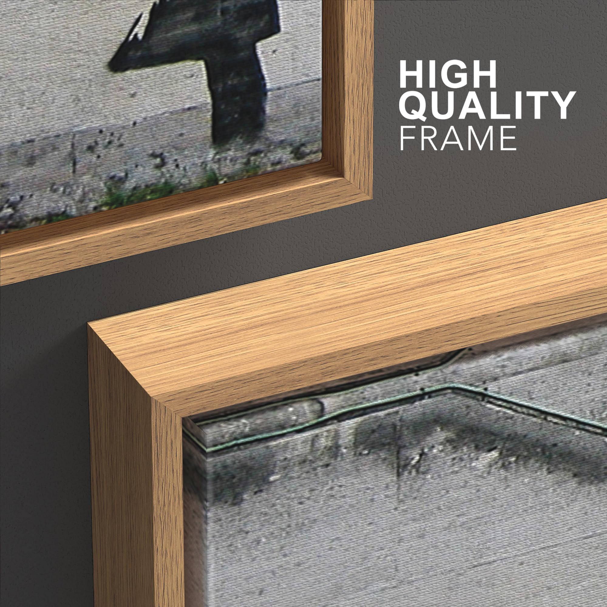 Wall26 - 3 Piece Framed Canvas Wall Art - There Is Always Hope - Girl And Red Heart Balloon - Street Art - Guerilla - Modern Hom