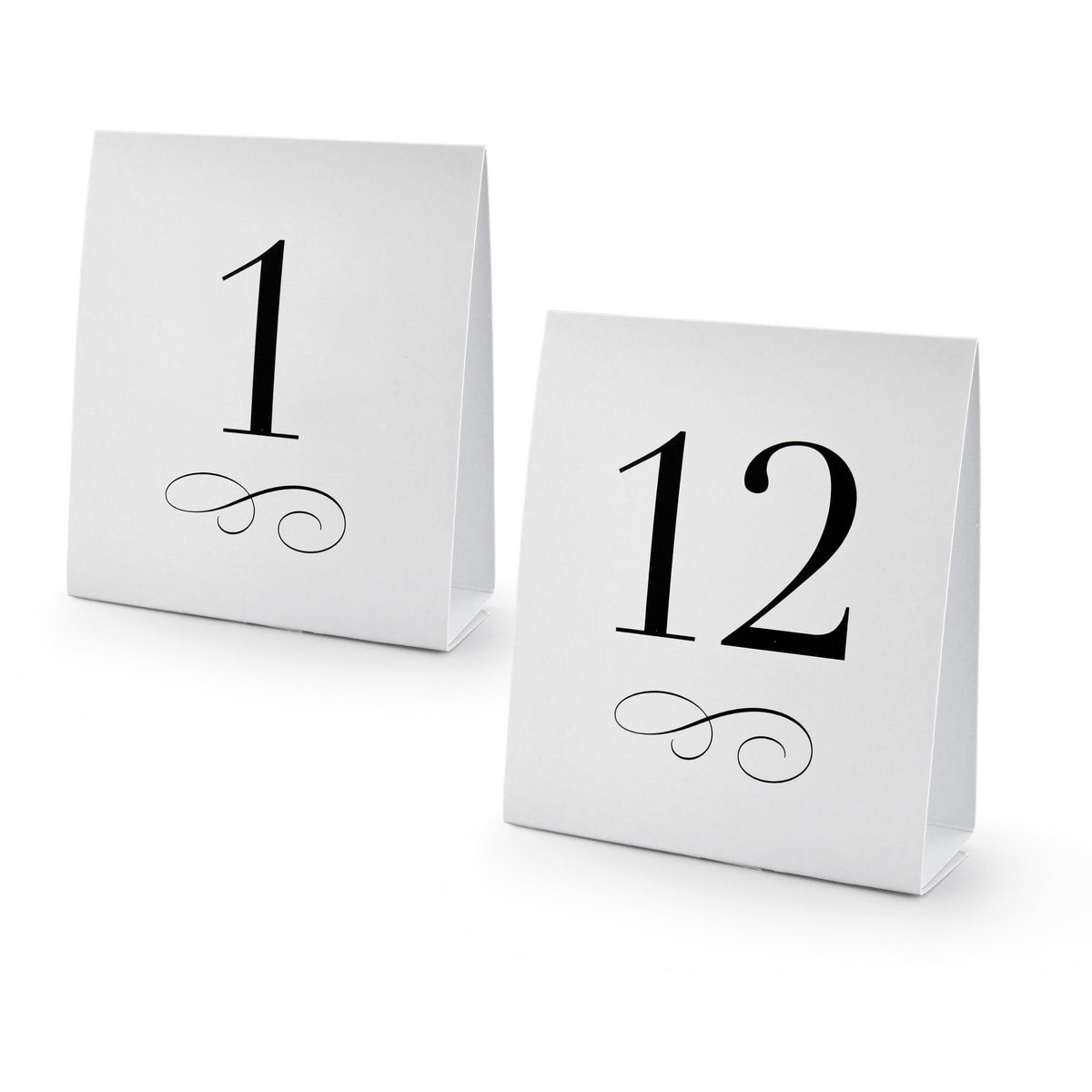 New Star Foodservice 27952 1-12 Table Number Tent Style Card, 4.25-Inch By 5-Inch, White
