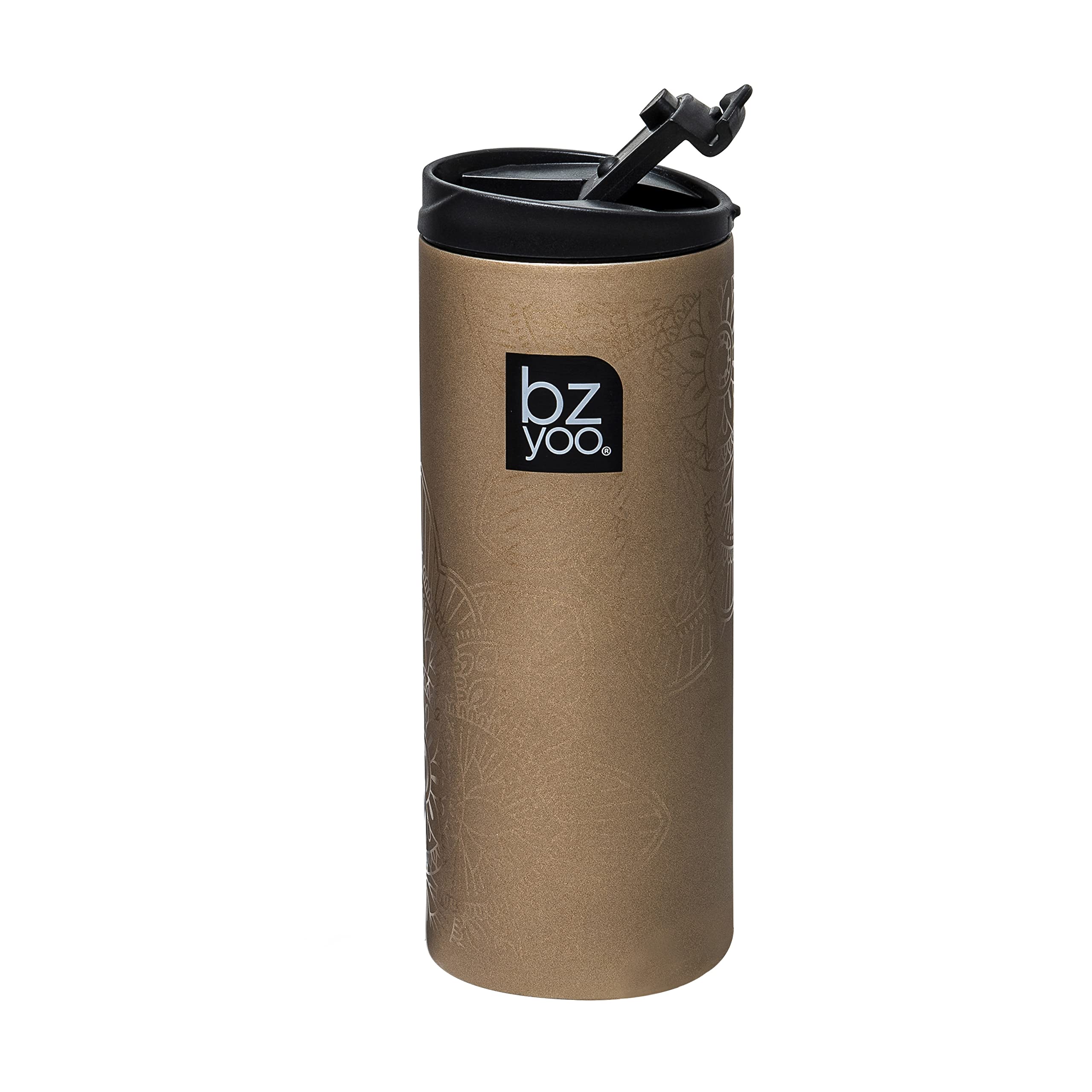 Bzyoo Brew 12Oz Stainless Vacuum Insulated Skinny Tumbler Coffee Drinking Mug Water Thermal Bottle With Leak Proof Lid For Every