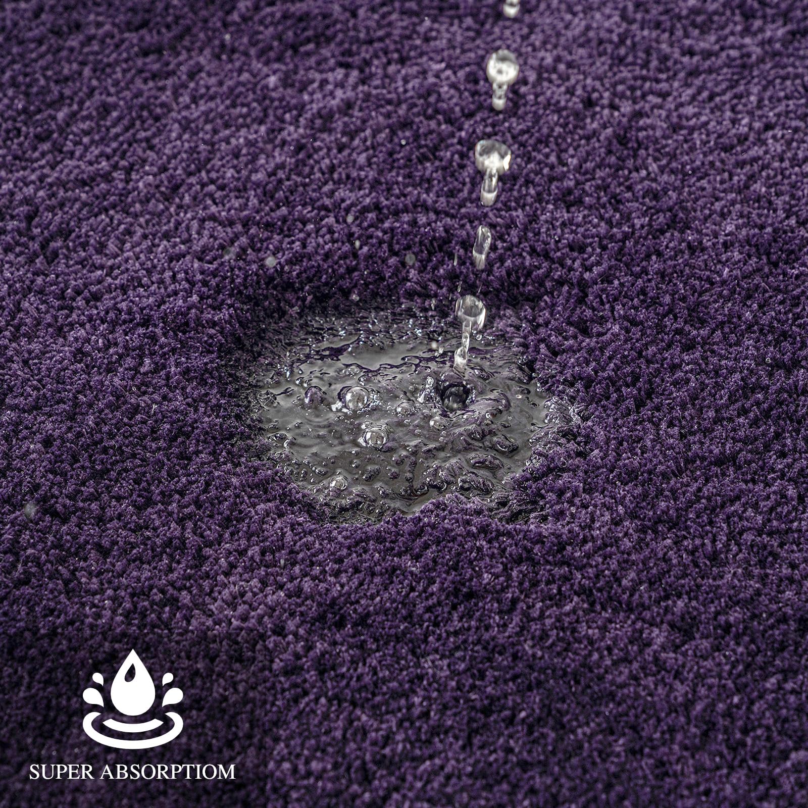 Miulee Bathroom Rug - Large Absorbent Bath Mat Made Of Thick Fluffy Microsiber For Bathroom Floor, Tub, Kitchen And Hallway, Non