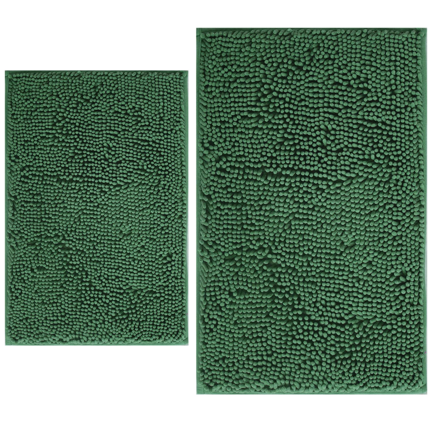 Boankodu Bathroom Rugs Sets 2 Piece, Extra Soft Chenille Bath Mat Absorbent Bathroom Rug, Bathroom Mat With Pvc Non-Slip Bottom,