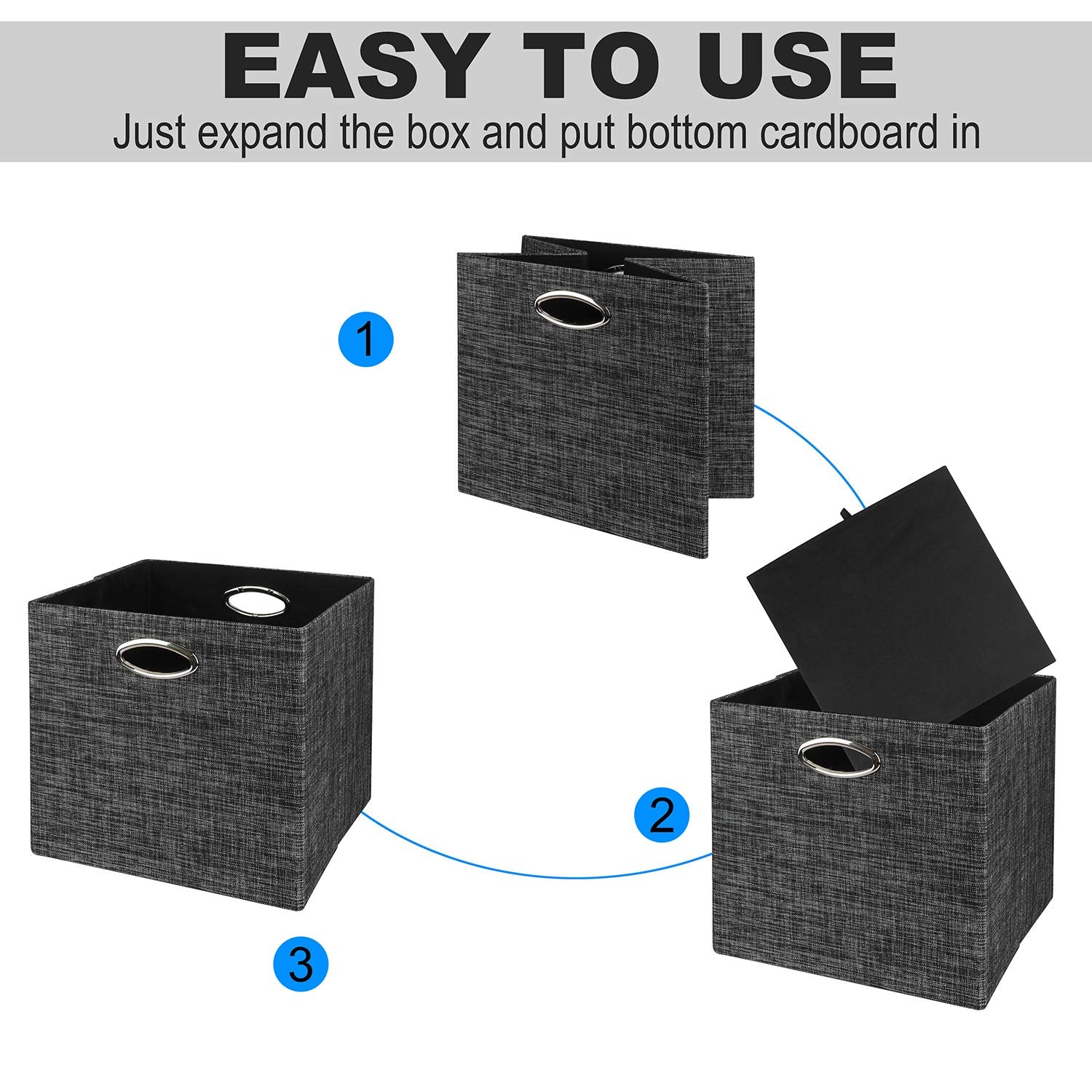 Posprica Storage Cubes,12  12 Storage Bins ,Foldable Storage Baskets Fabric Drawers Containers For Shelf Cabinet Bookcase,Thick