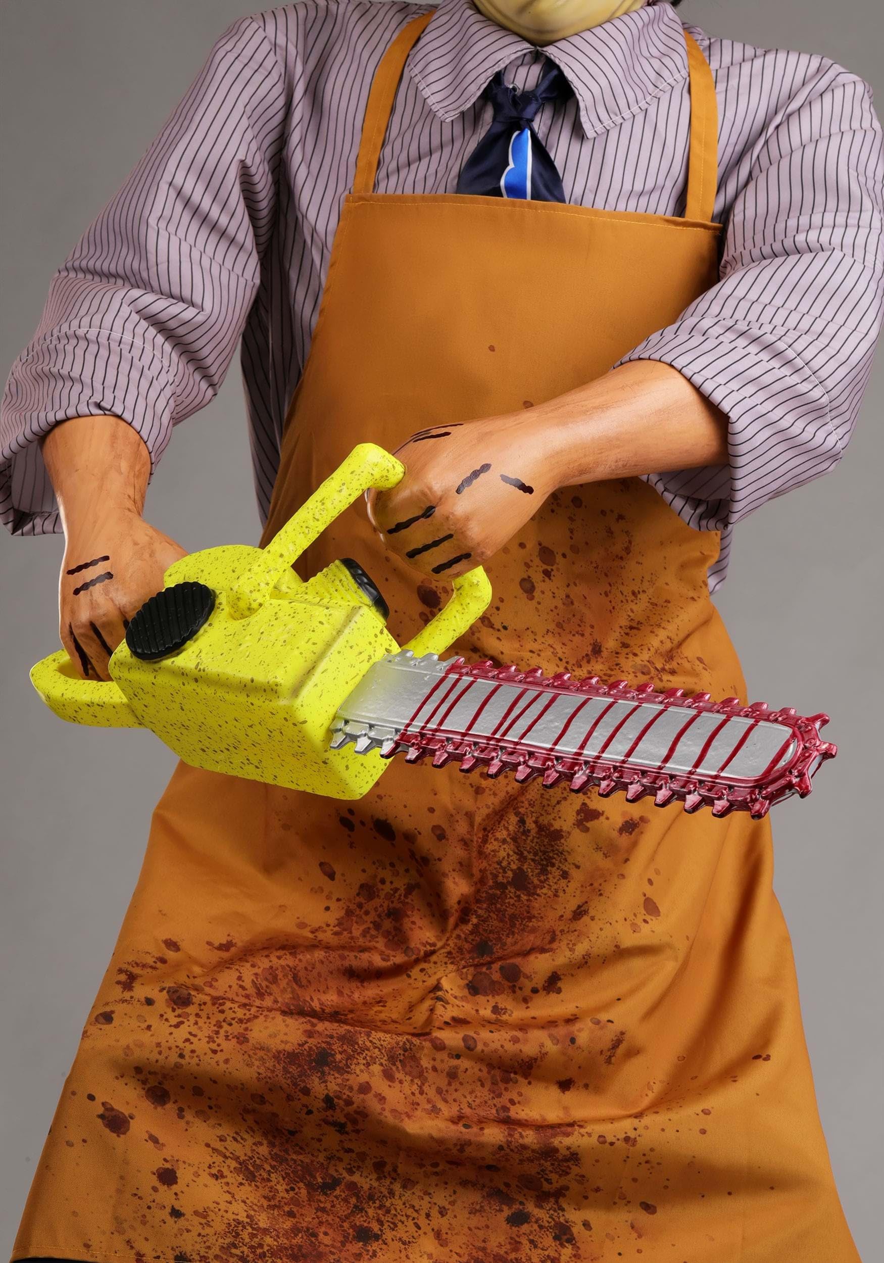 Gemmy 6 FT Leatherface Animatronic | Life Size Slasher Halloween Decoration with Motion, Sound Sensor and Chainsaw for Haunted H