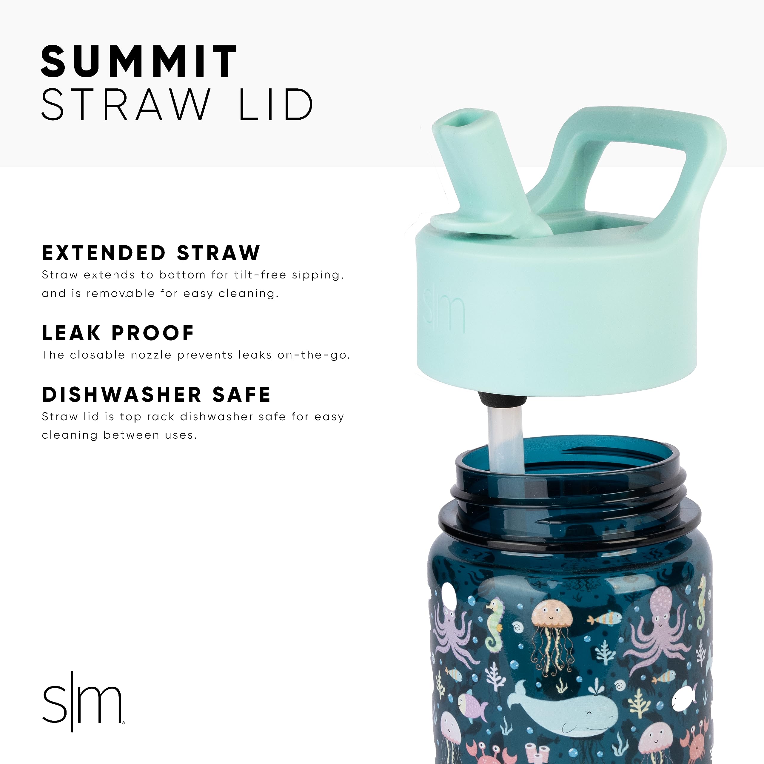 Simple Modern Transformers Kids Water Bottle Plastic Bpa-Free Tritan Cup With Leak Proof Straw Lid | Reusable And Durable For To